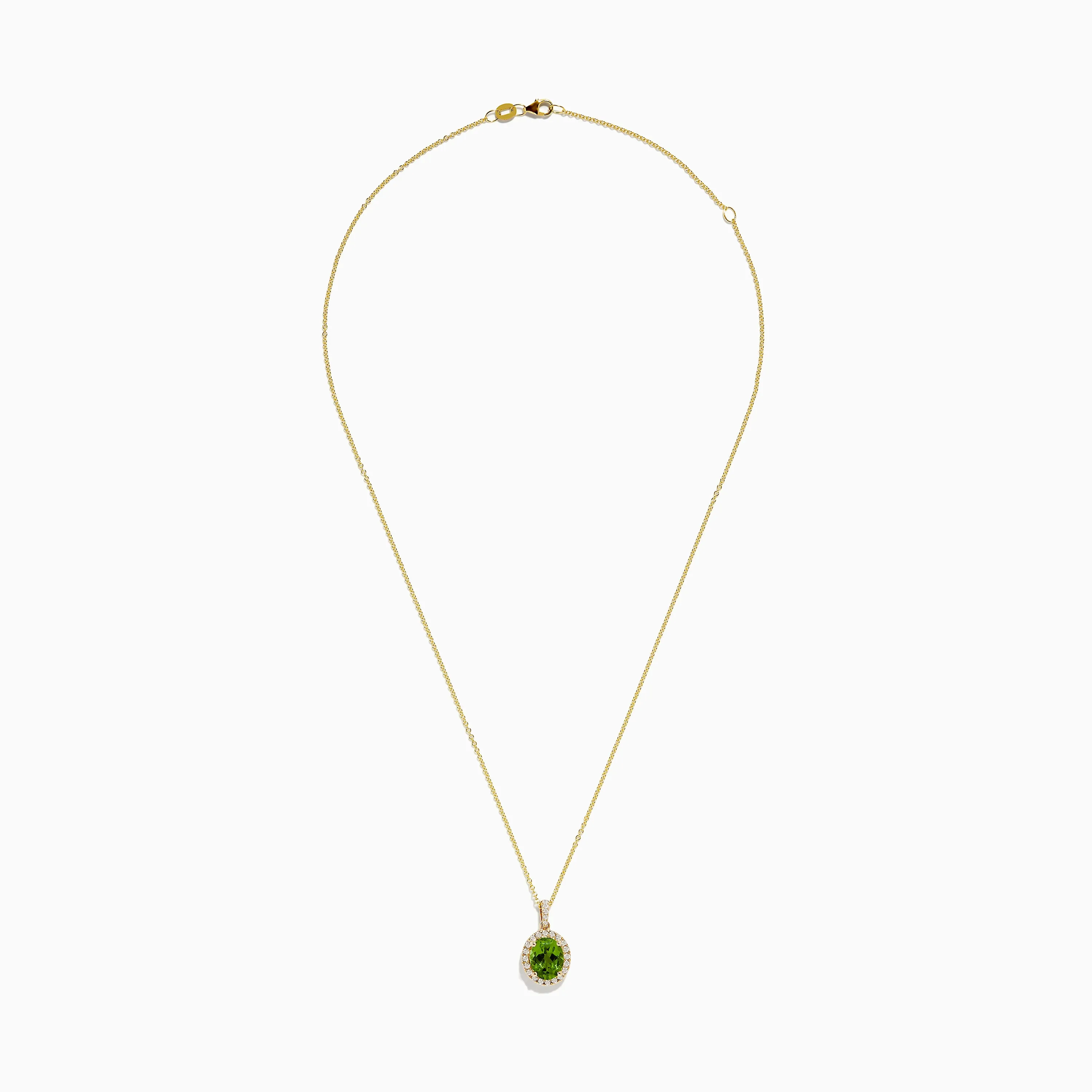14K Yellow Gold Peridot and Diamond Pendant sold by Effy product image thumbnail 2