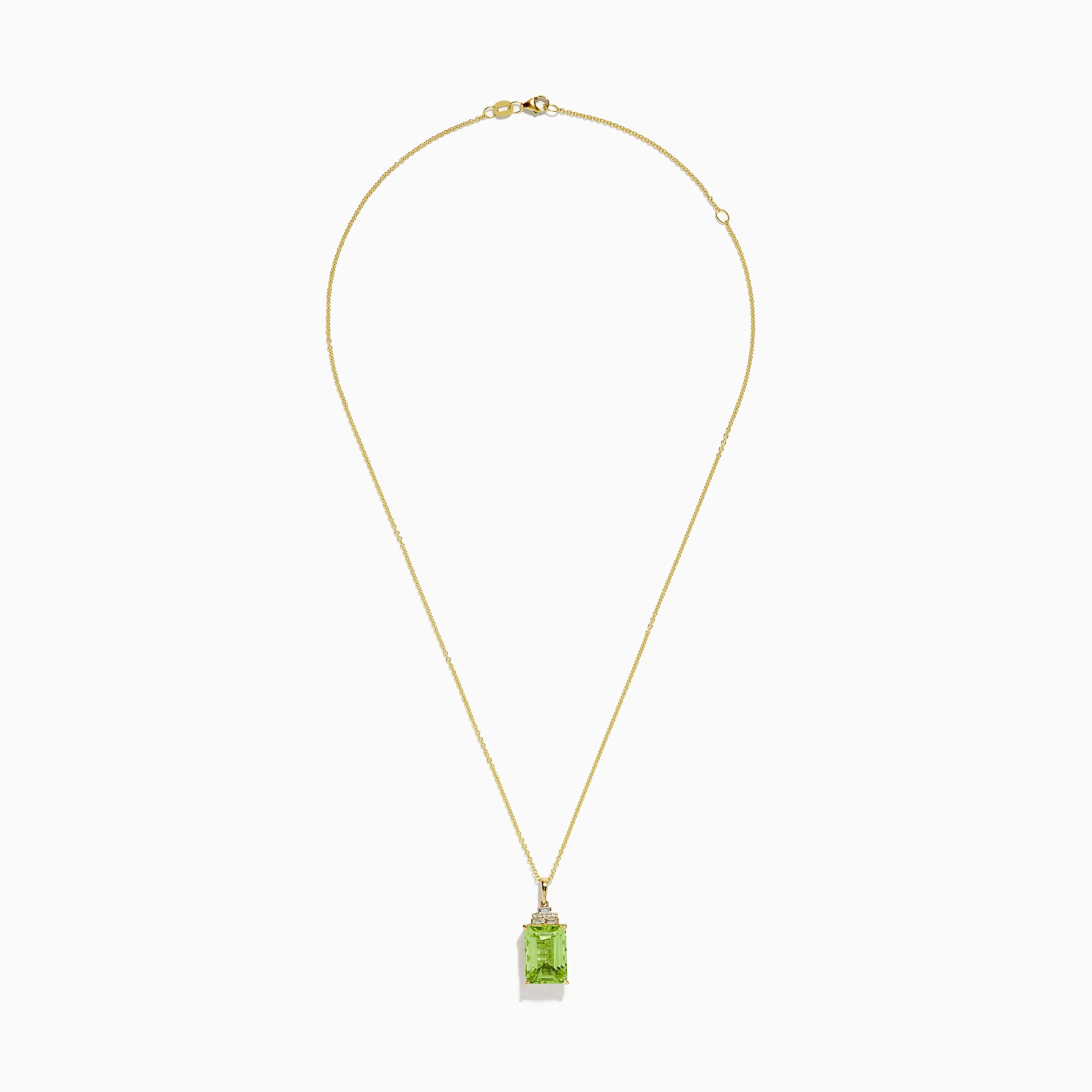 14K Yellow Gold Lemon Quartz and Diamond Pendant sold by Effy product image thumbnail 2