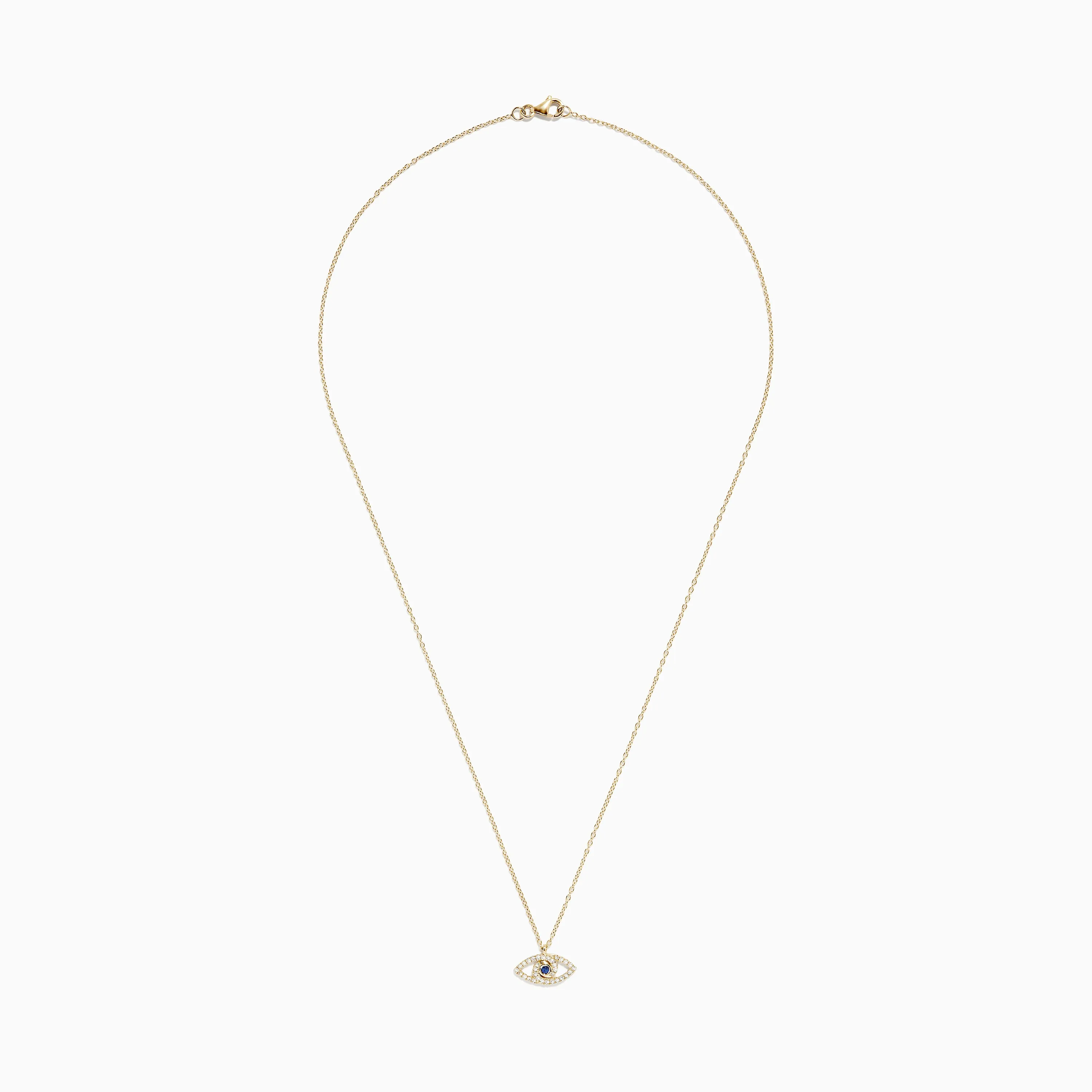 Novelty 14K Yellow Gold Sapphire and Diamond Evil Eye Pendant sold by Effy product image thumbnail 2