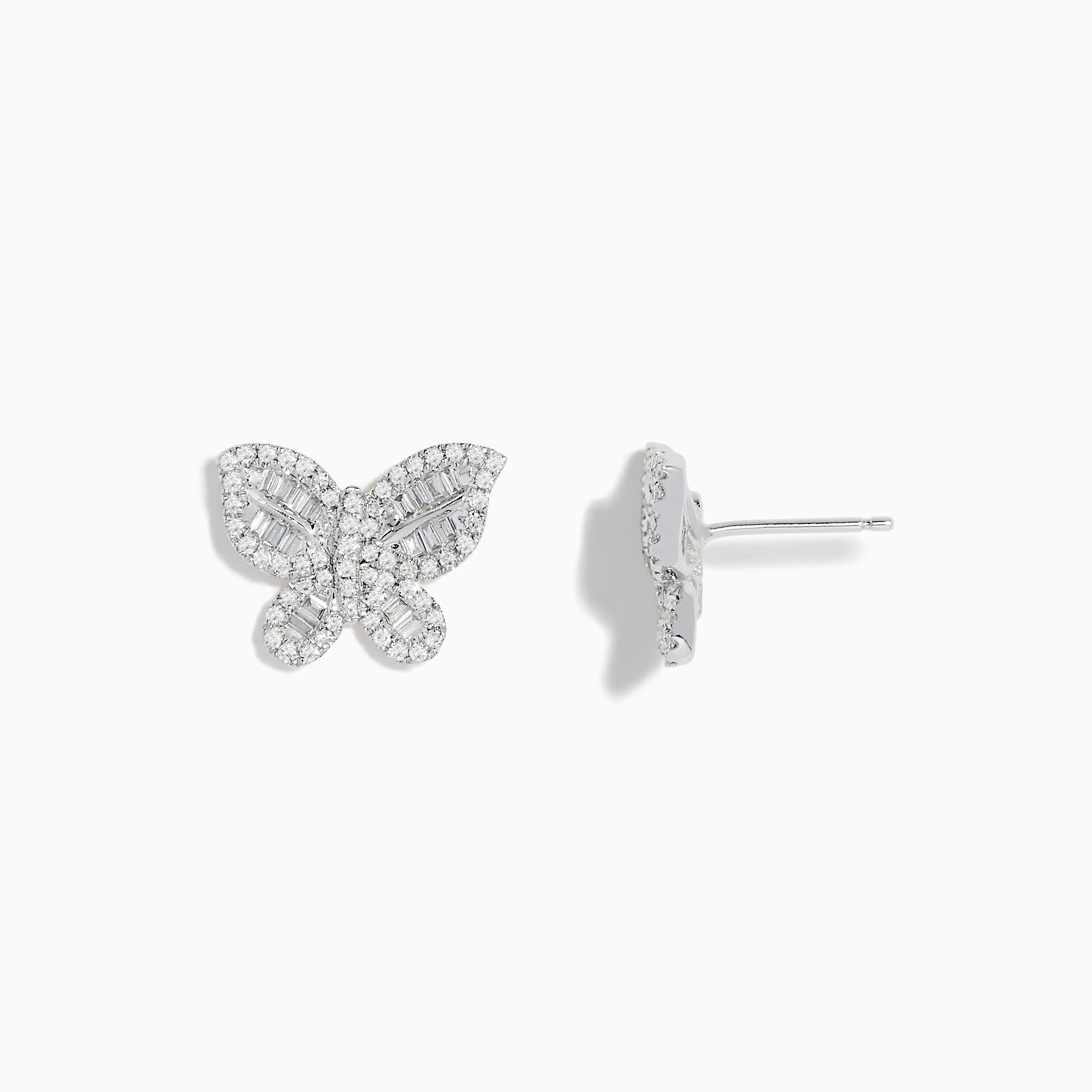 Nature 14K White Gold Diamond Butterfly Earrings sold by Effy product image thumbnail 2