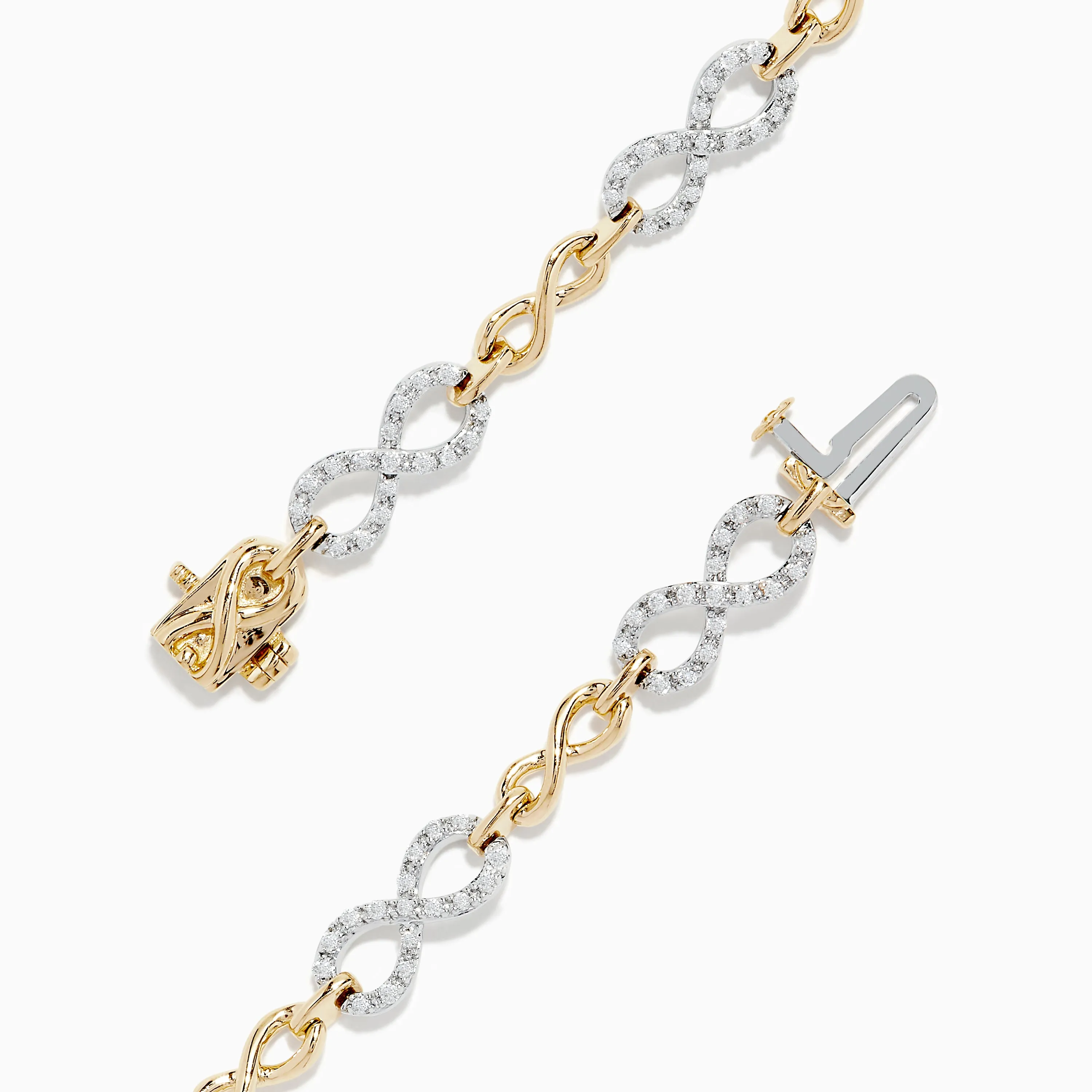 Duo 14K Two Tone Gold Diamond Infinity Tennis Bracelet 0.53 TCW sold by Effy product image thumbnail 2