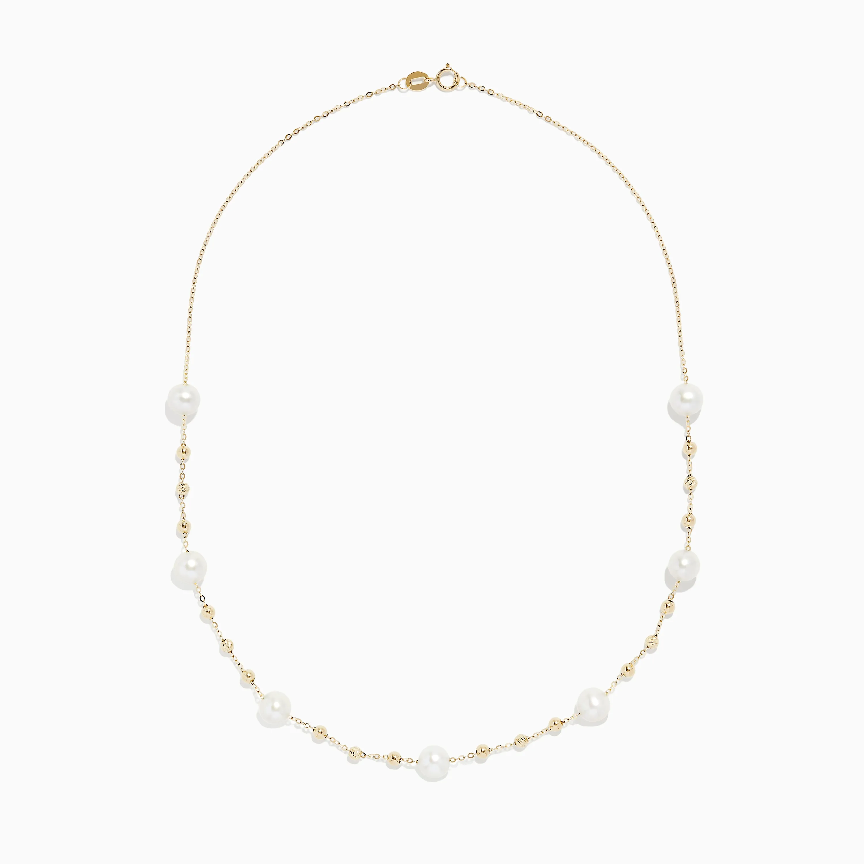 14K Yellow Gold 16" Pearl Station Necklace sold by Effy product image thumbnail 2