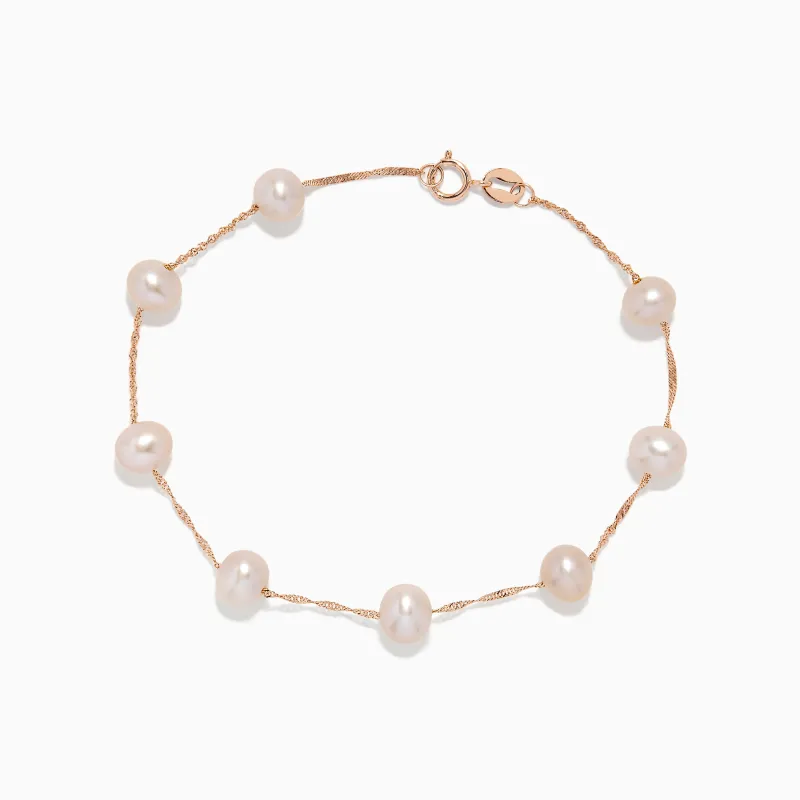14K Rose Gold Blush Freshwater Pearl Bracelet sold by Effy