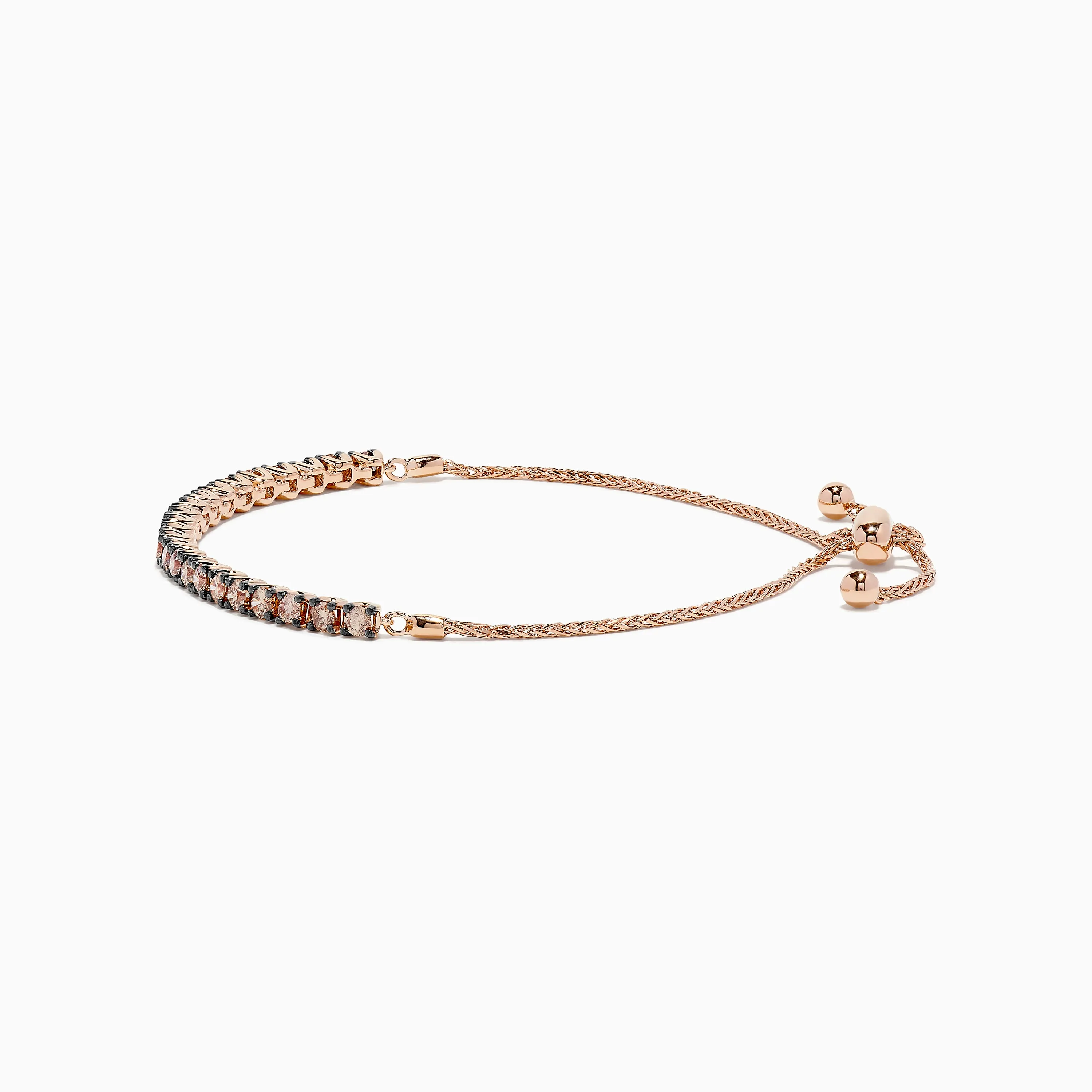 14K Rose Gold Espresso Diamond Bolo Bracelet 1.35 TCW sold by Effy product image thumbnail 2