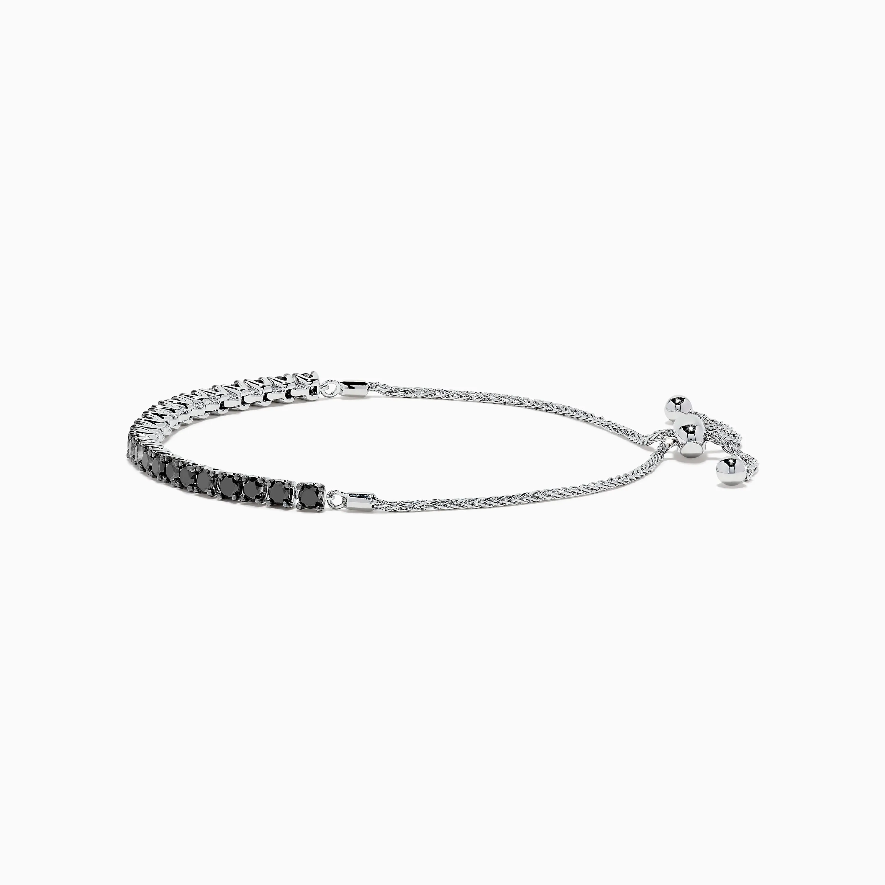 14K White Gold Black Diamond Bolo Bracelet sold by Effy product image thumbnail 2