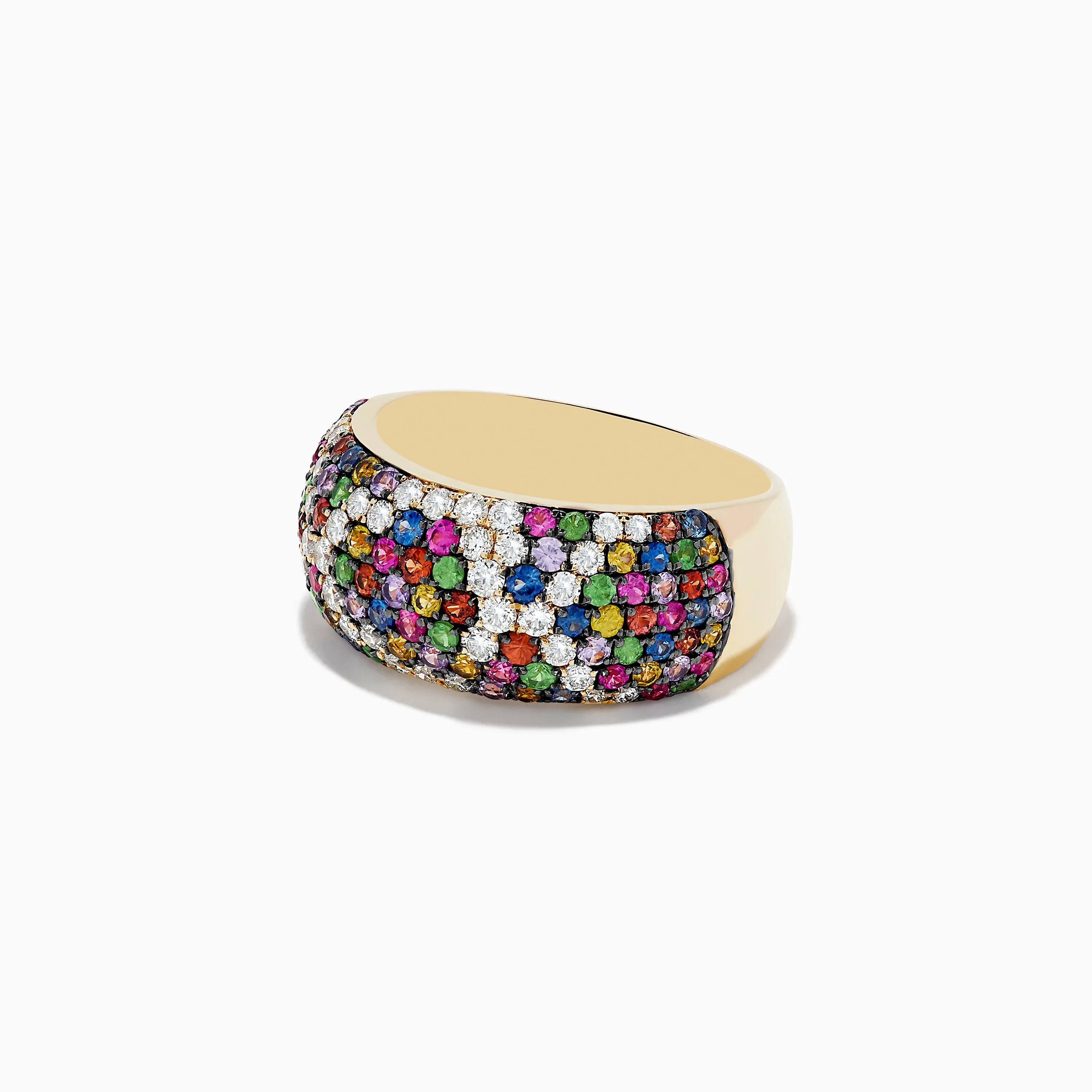 14K Yellow Gold Multi Sapphire and Diamond Ring sold by Effy product image thumbnail 2