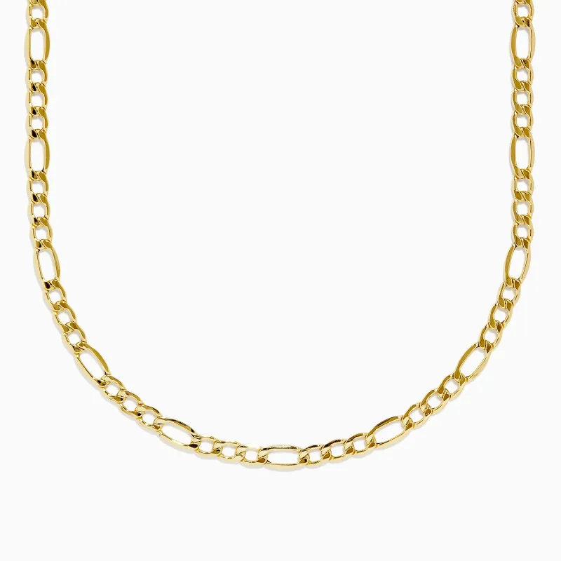14K Yellow Gold 20" Figaro Necklace sold by Effy