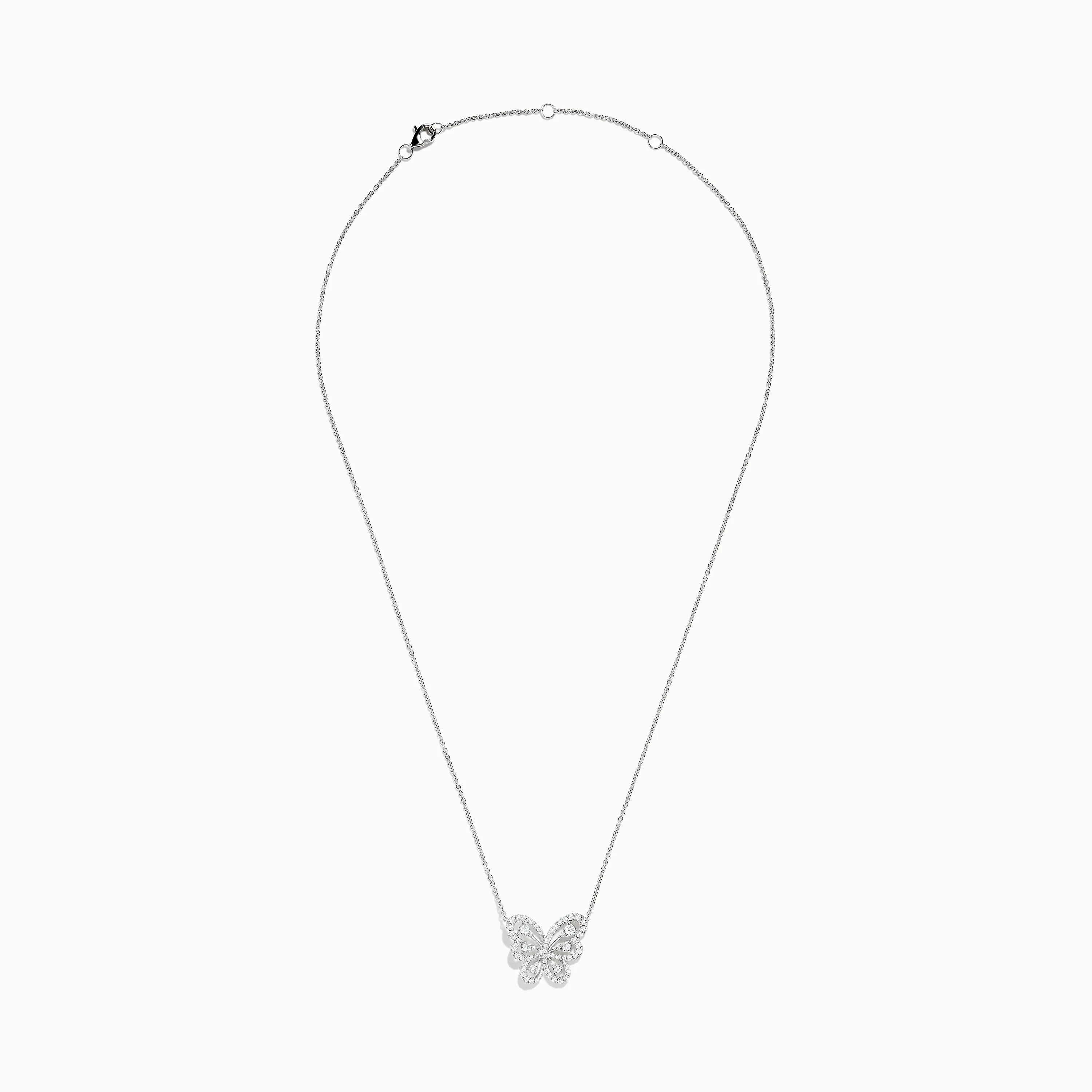 14K White Gold Diamond Butterfly Necklace sold by Effy product image thumbnail 2