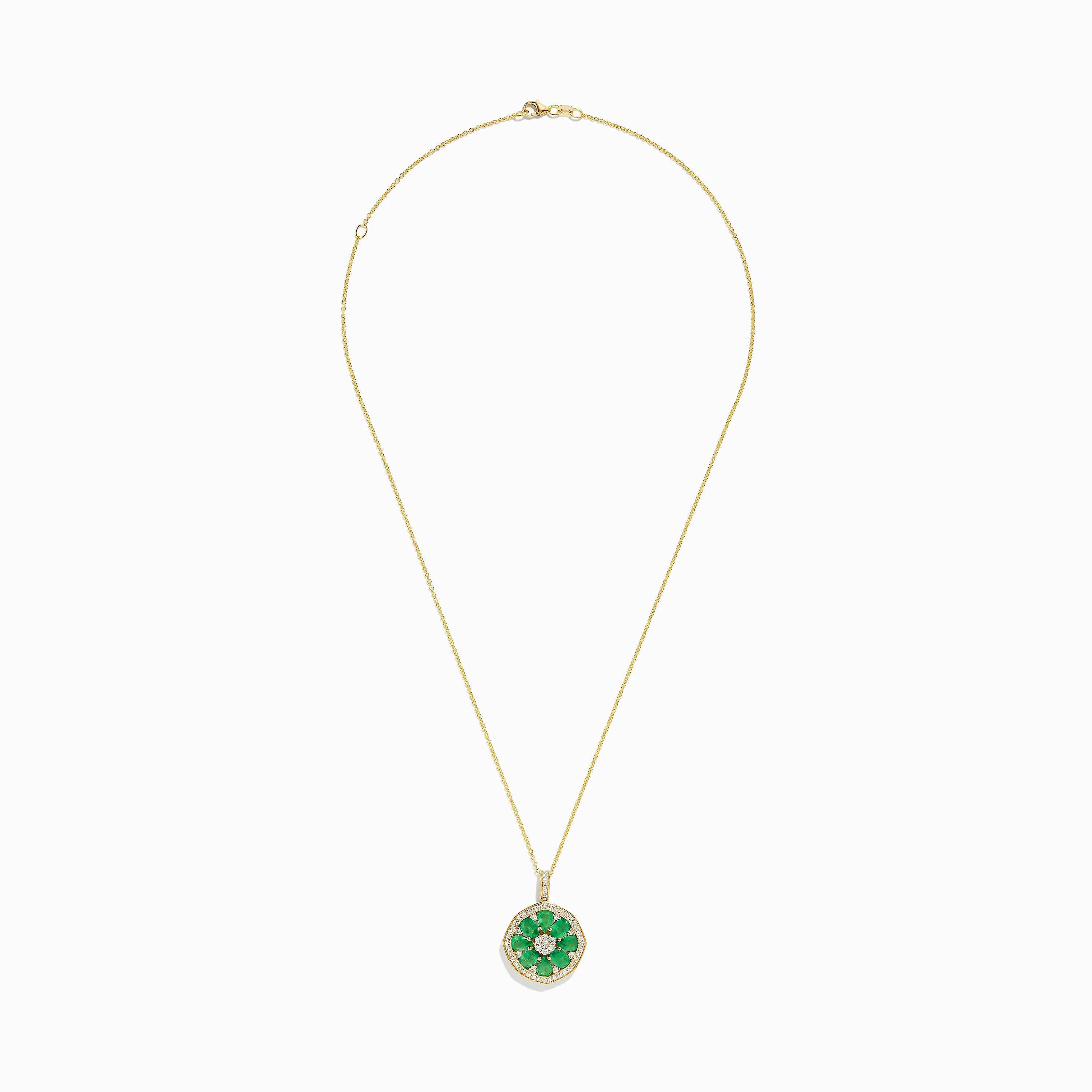 Brasilica 14K Yellow Gold Emerald and Diamond Pendant sold by Effy product image thumbnail 2