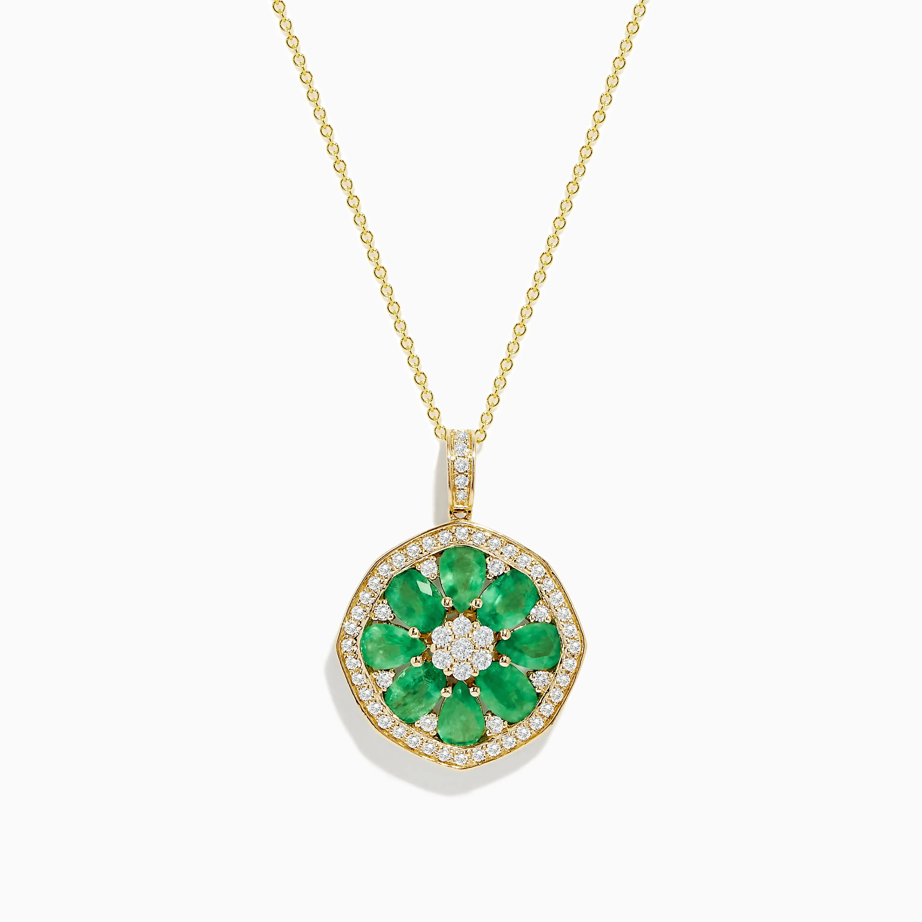 Brasilica 14K Yellow Gold Emerald and Diamond Pendant sold by Effy