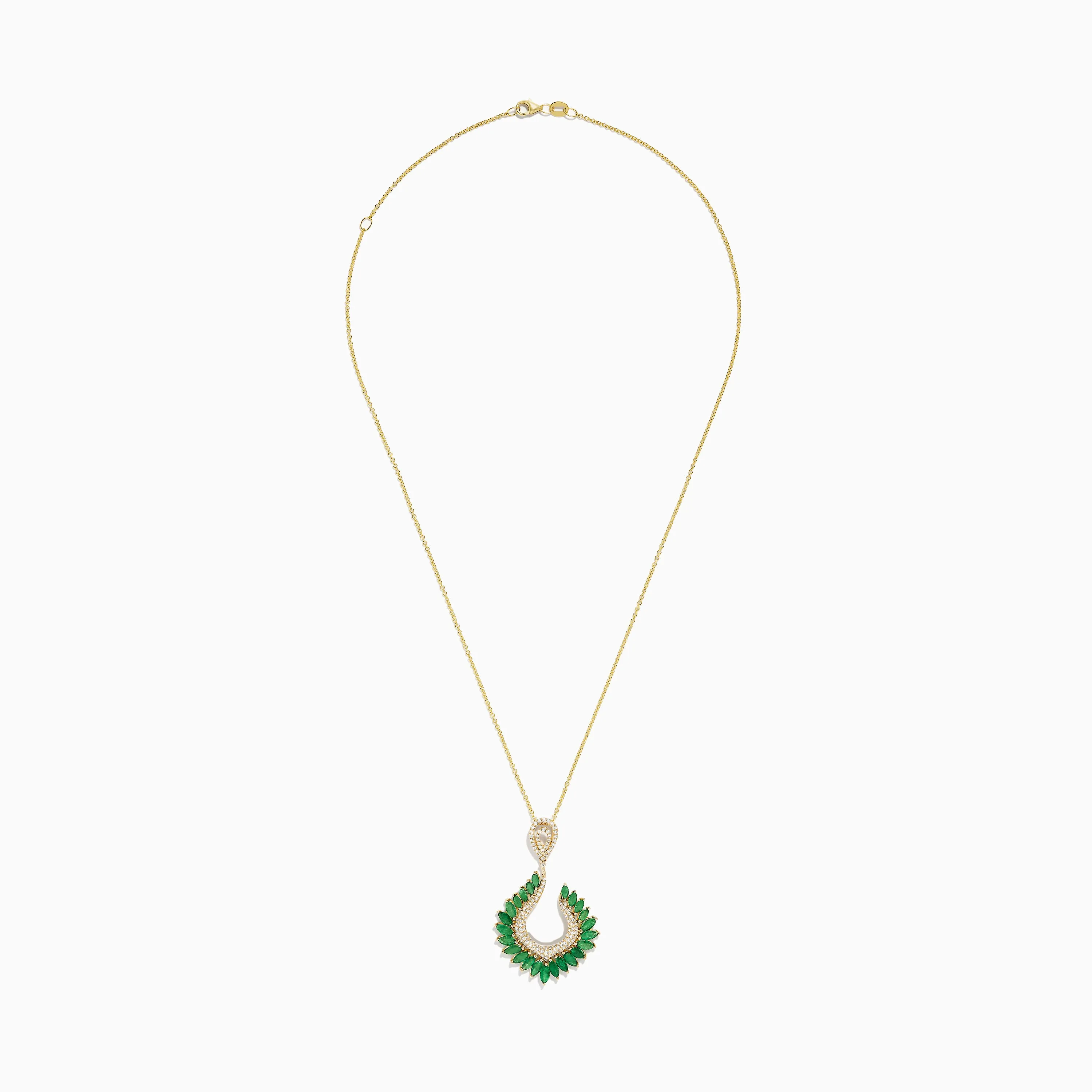 Brasilica 14K Yellow Gold Emerald and Diamond Pendant sold by Effy product image thumbnail 2