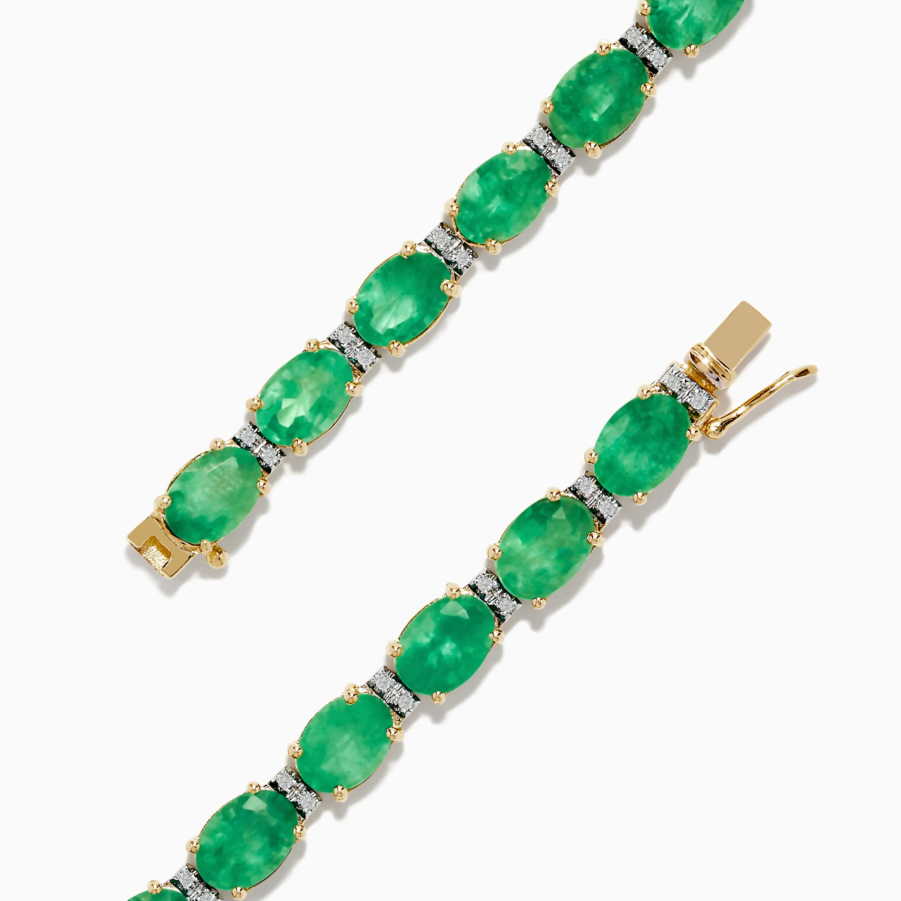 Brasilica 14K Yellow Gold Emerald and Diamond Bracelet sold by Effy product image thumbnail 2