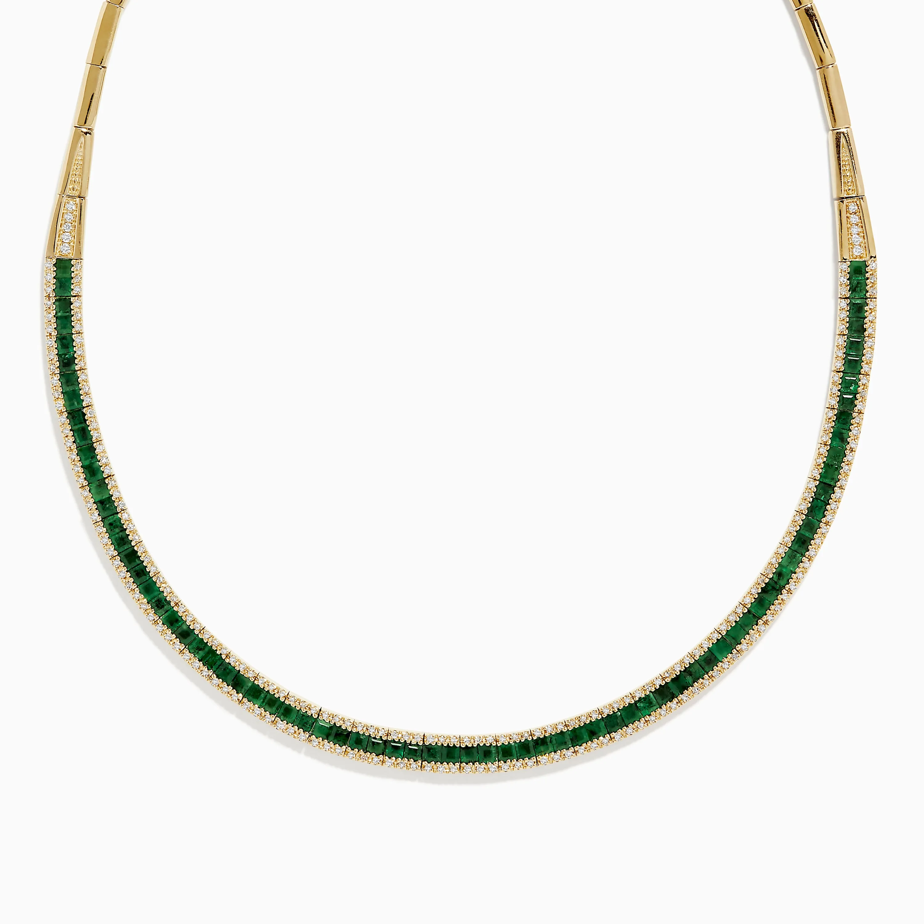 Brasilica 14K Yellow Gold Emerald and Diamond Necklace sold by Effy