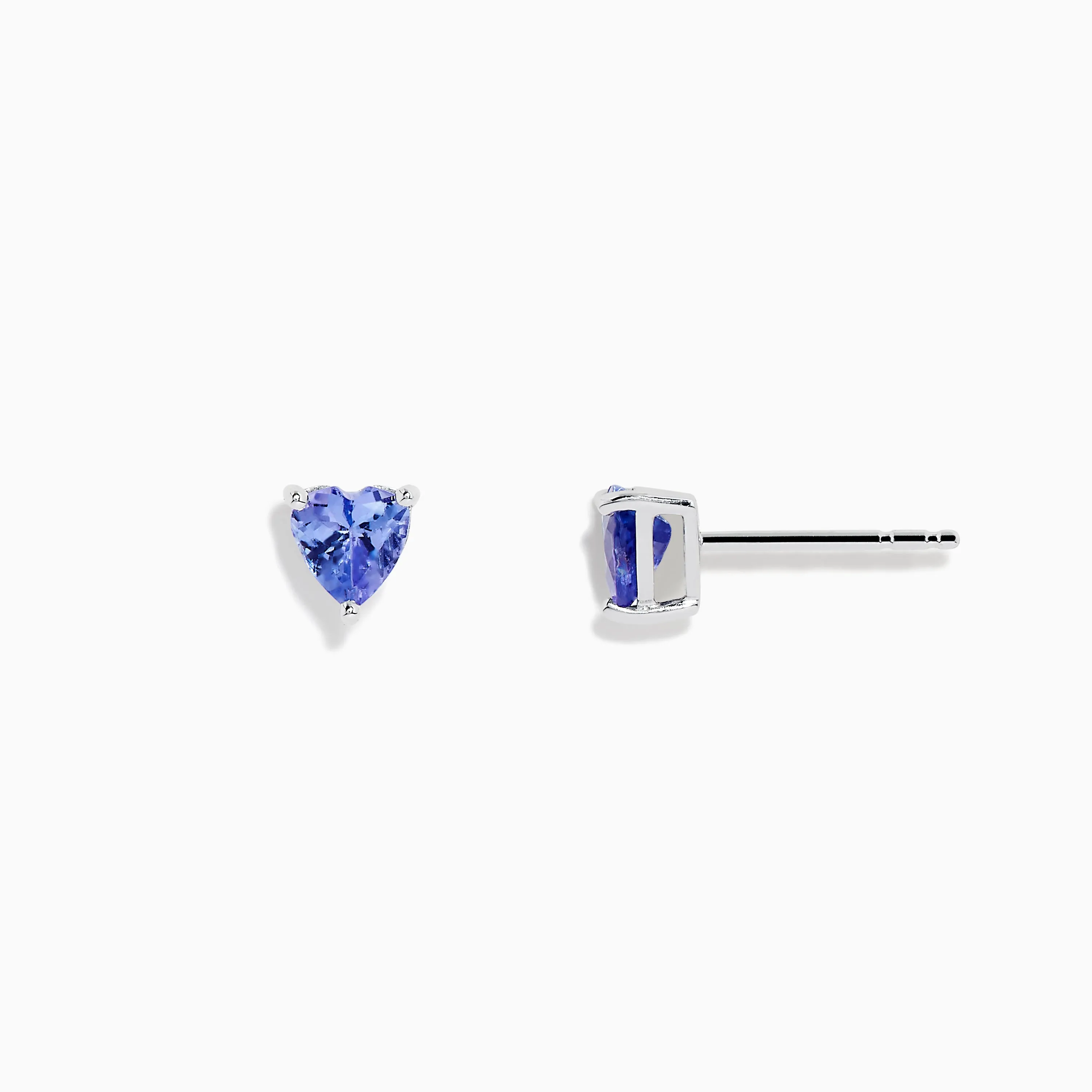 Nahla Siri Sterling Silver Heart Shaped Tanzanite Stud Earrings sold by Effy product image thumbnail 2