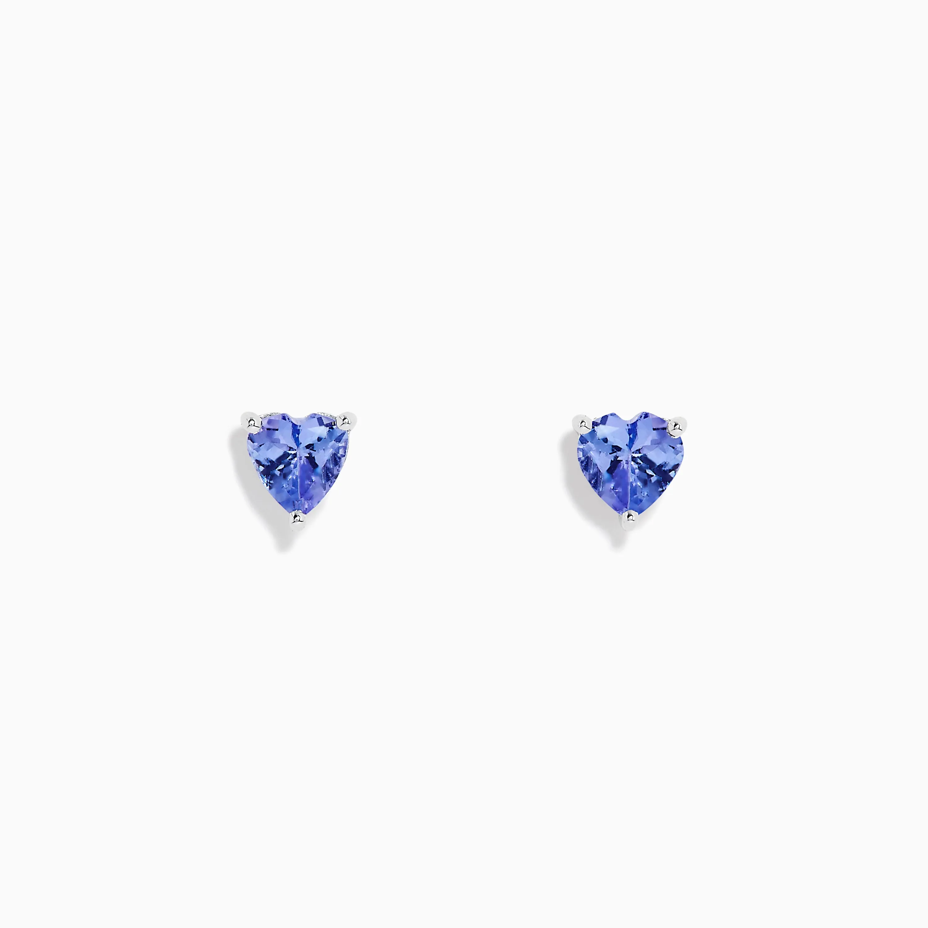 Nahla Siri Sterling Silver Heart Shaped Tanzanite Stud Earrings sold by Effy