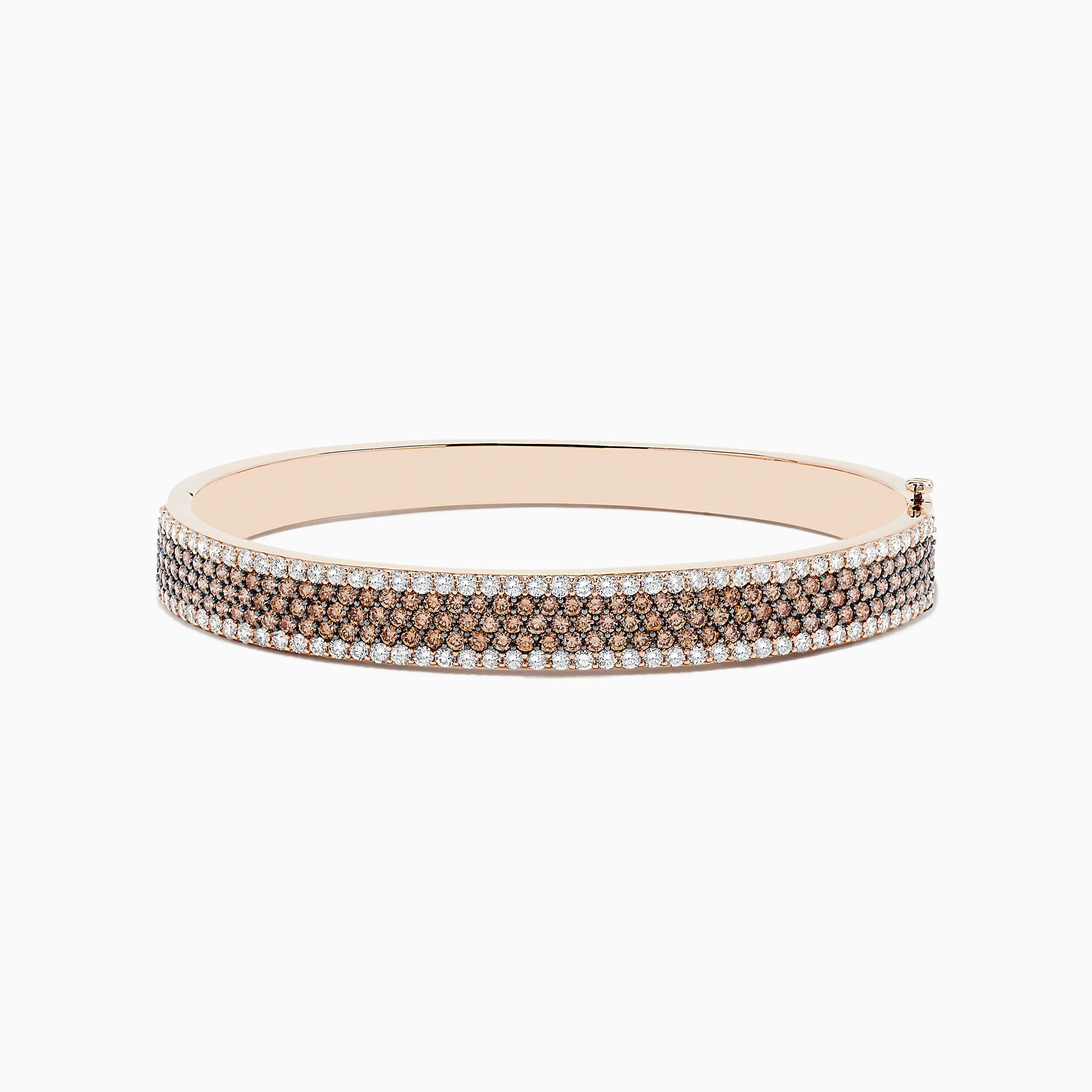 14K Rose Gold Espresso and White Diamond Bangle sold by Effy