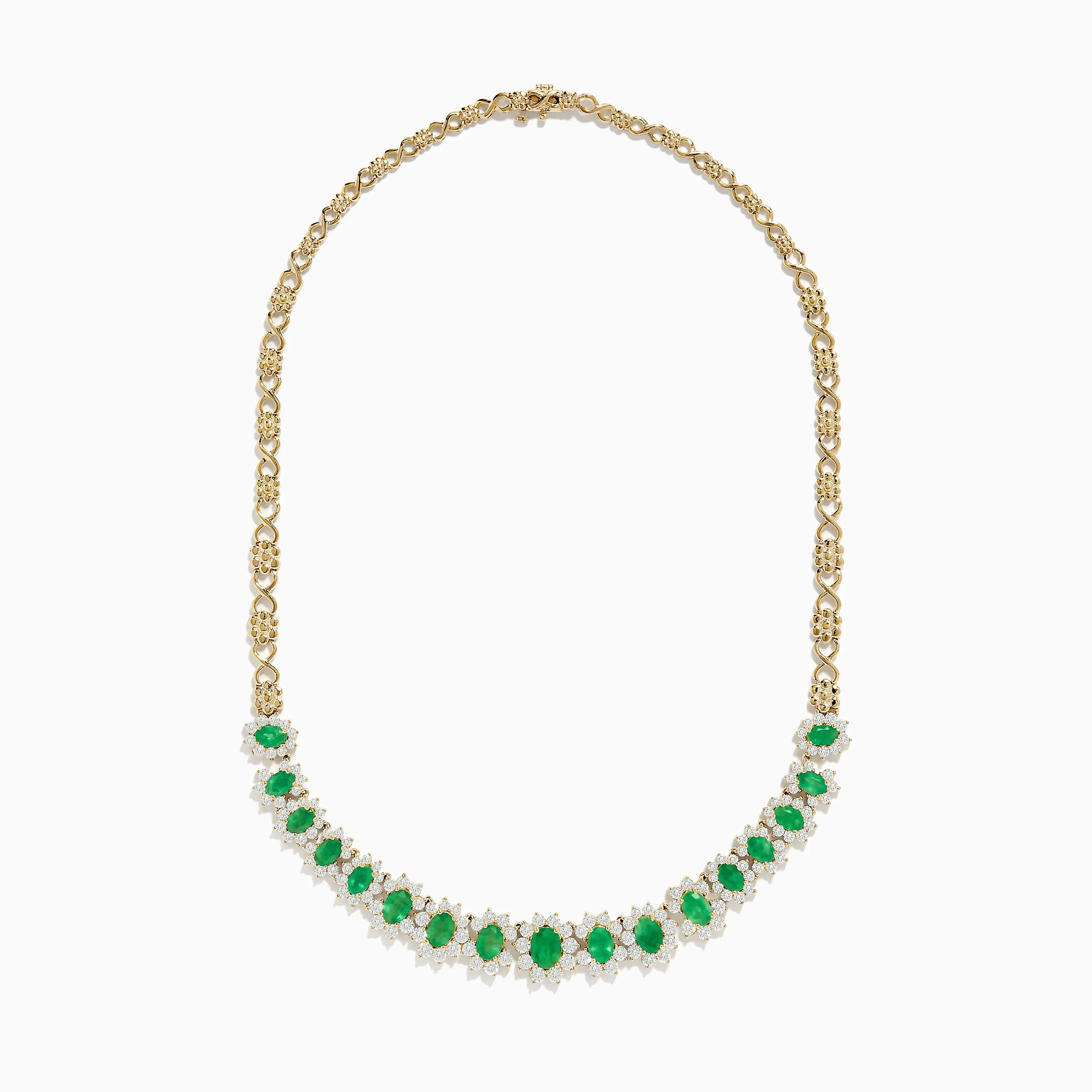 Brasilica 14K Yellow Gold Emerald and Diamond Necklace sold by Effy product image thumbnail 2