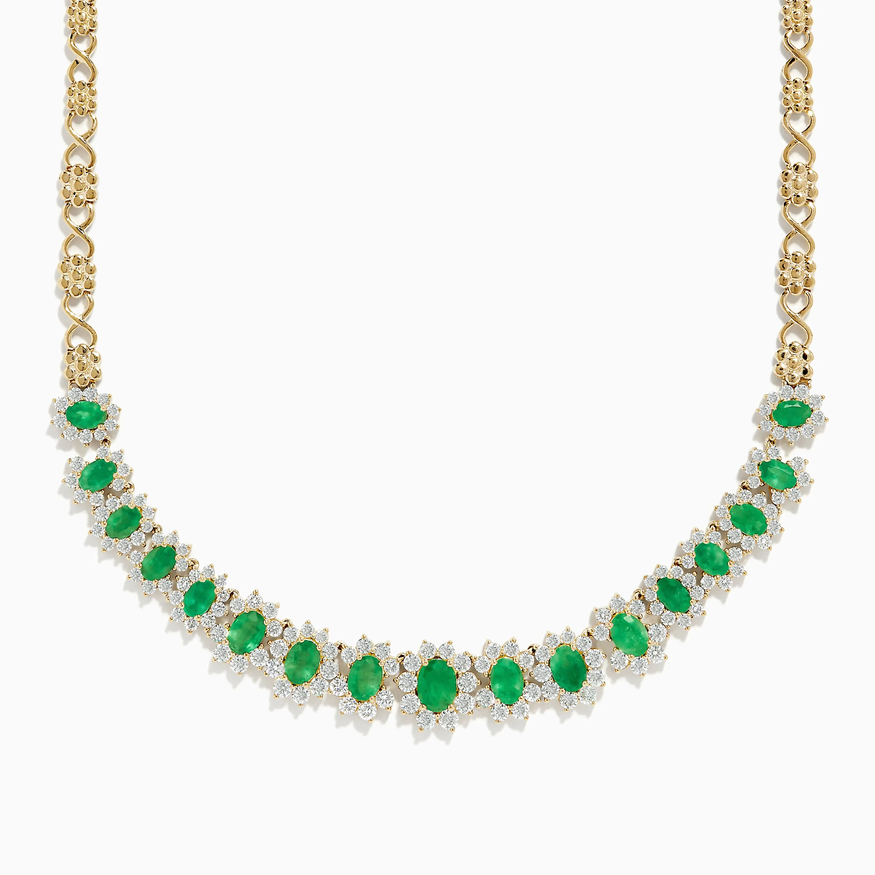 Brasilica 14K Yellow Gold Emerald and Diamond Necklace sold by Effy