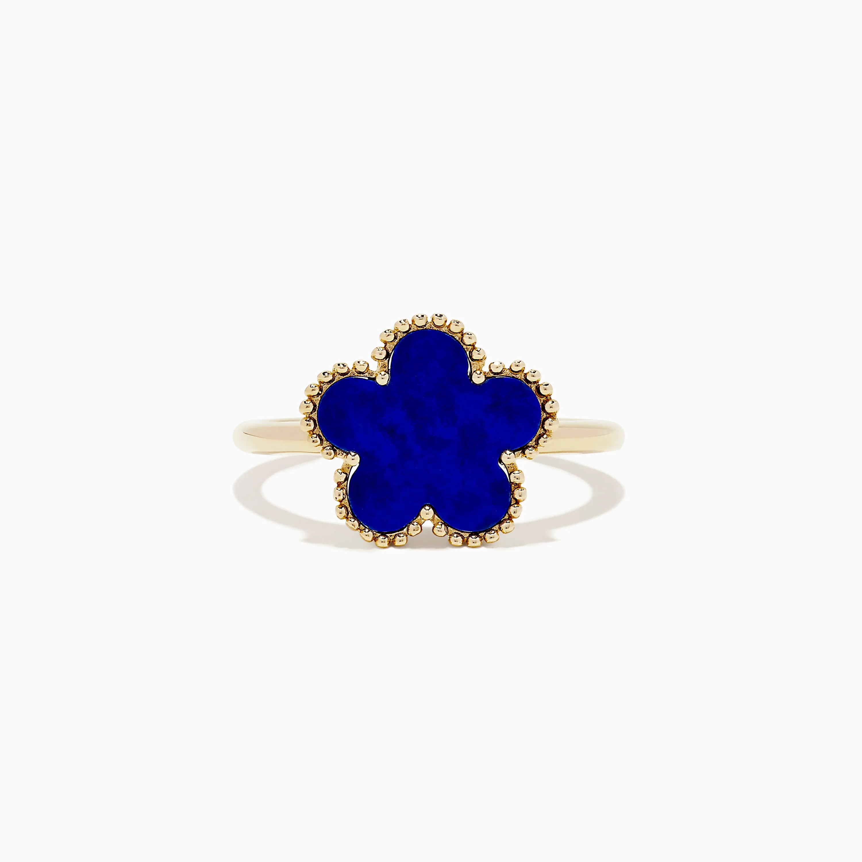 Novelty 14K Yellow Gold Lapis Flower Ring sold by Effy