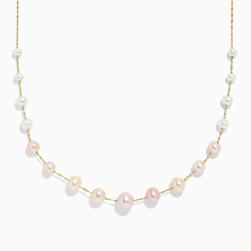 14K Yellow Gold Multi Color Pearl Necklace sold by Effy