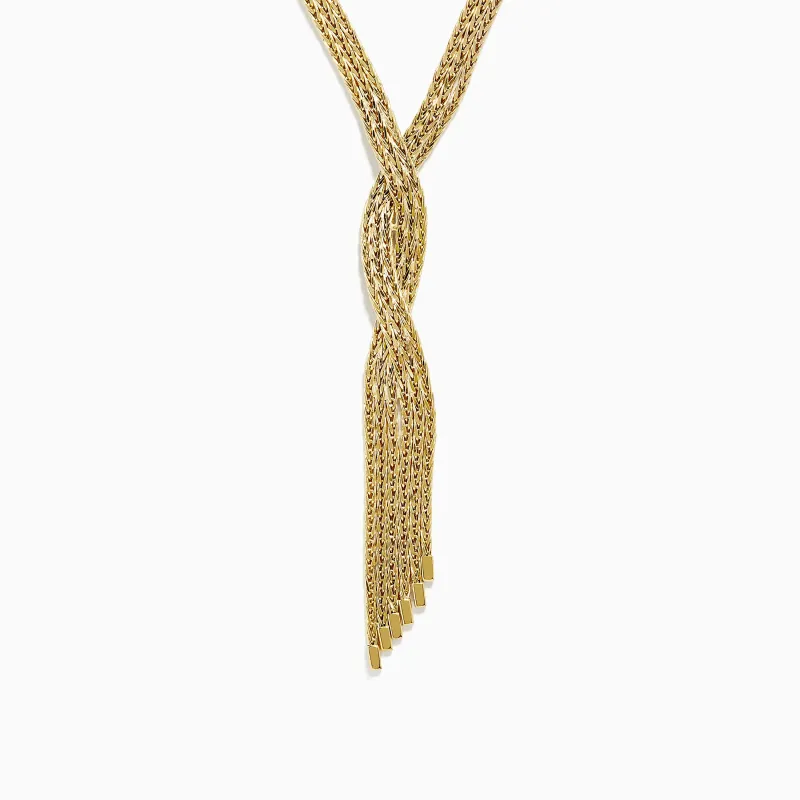 14K Yellow Gold 17" Fringe Necklace sold by Effy