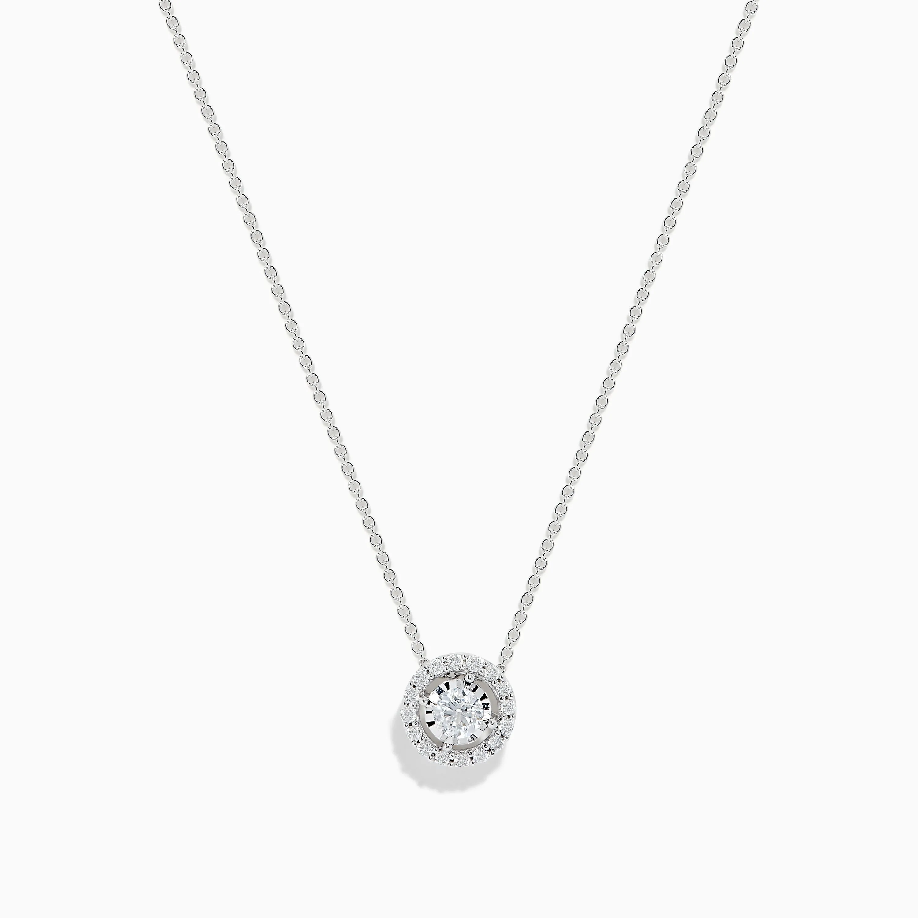 Pave Classica 14K White Gold Diamond Pendant 0.49 TCW sold by Effy