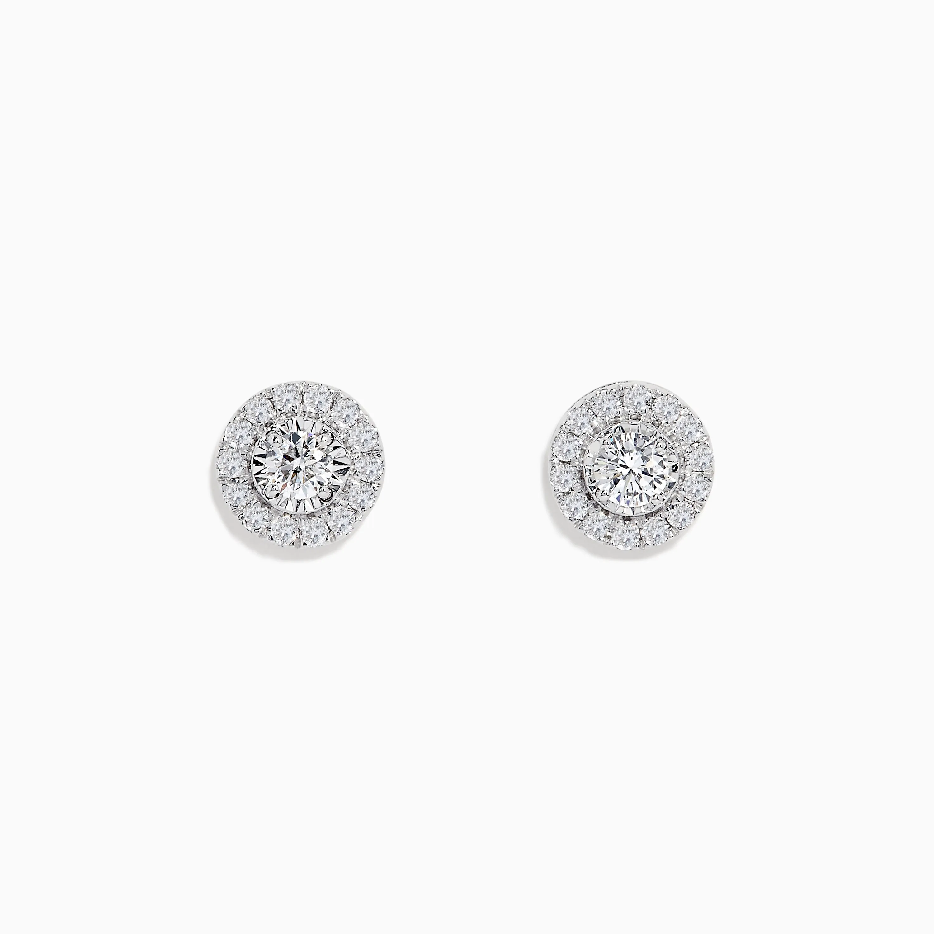 Pave Classica 14K White Gold Diamond Stud Earrings sold by Effy