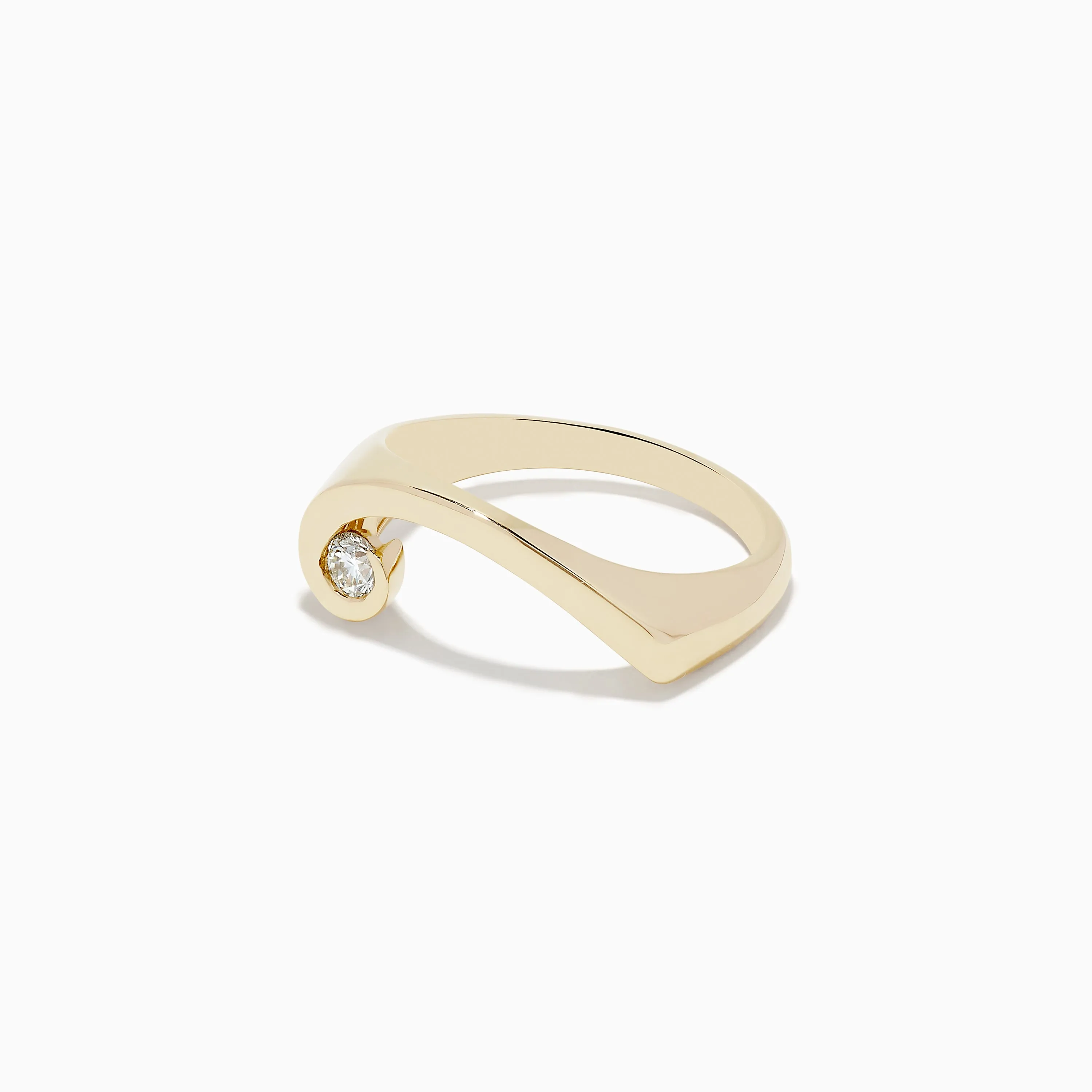 D'Oro 14K Yellow Gold Diamond Swirl Ring sold by Effy product image thumbnail 2
