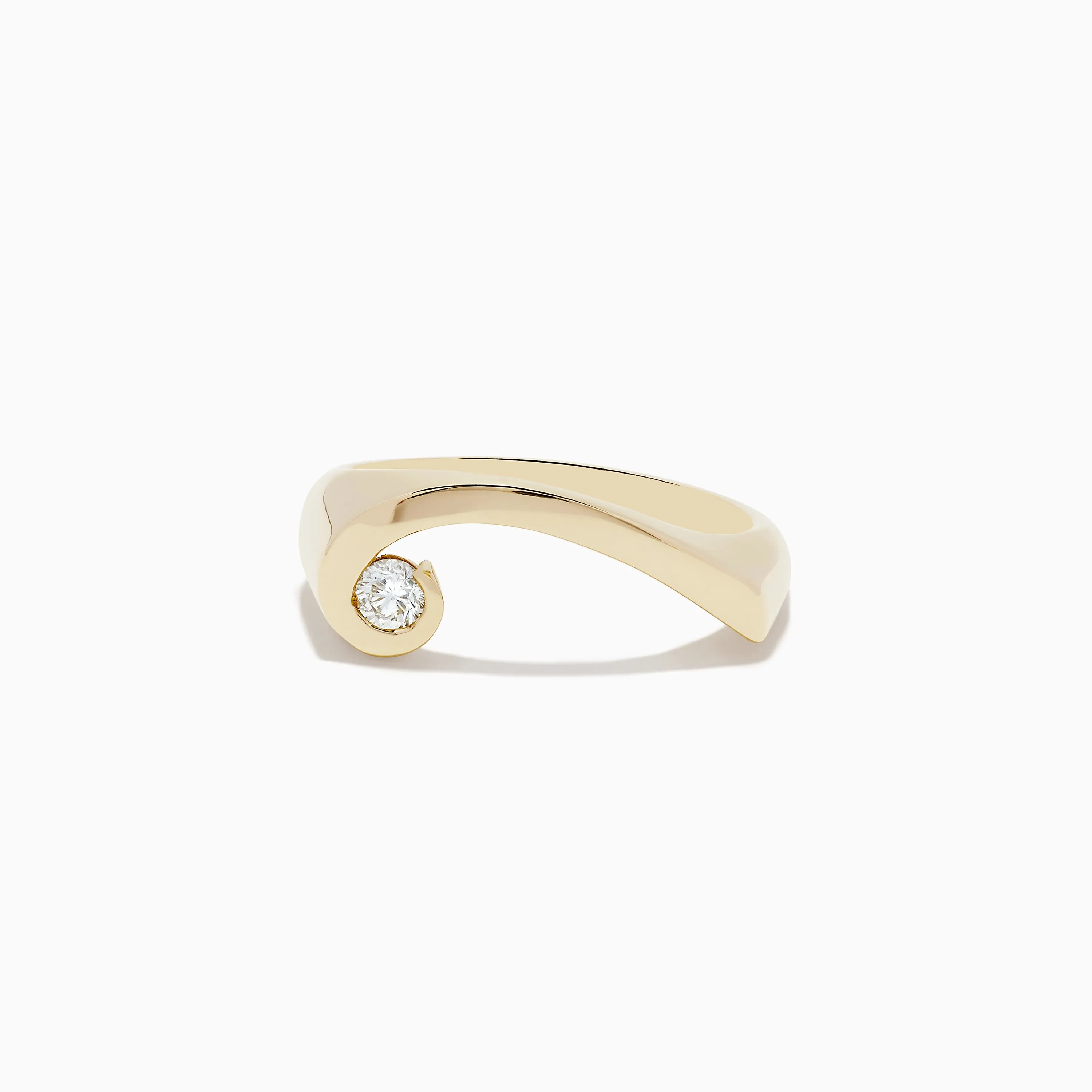D'Oro 14K Yellow Gold Diamond Swirl Ring sold by Effy