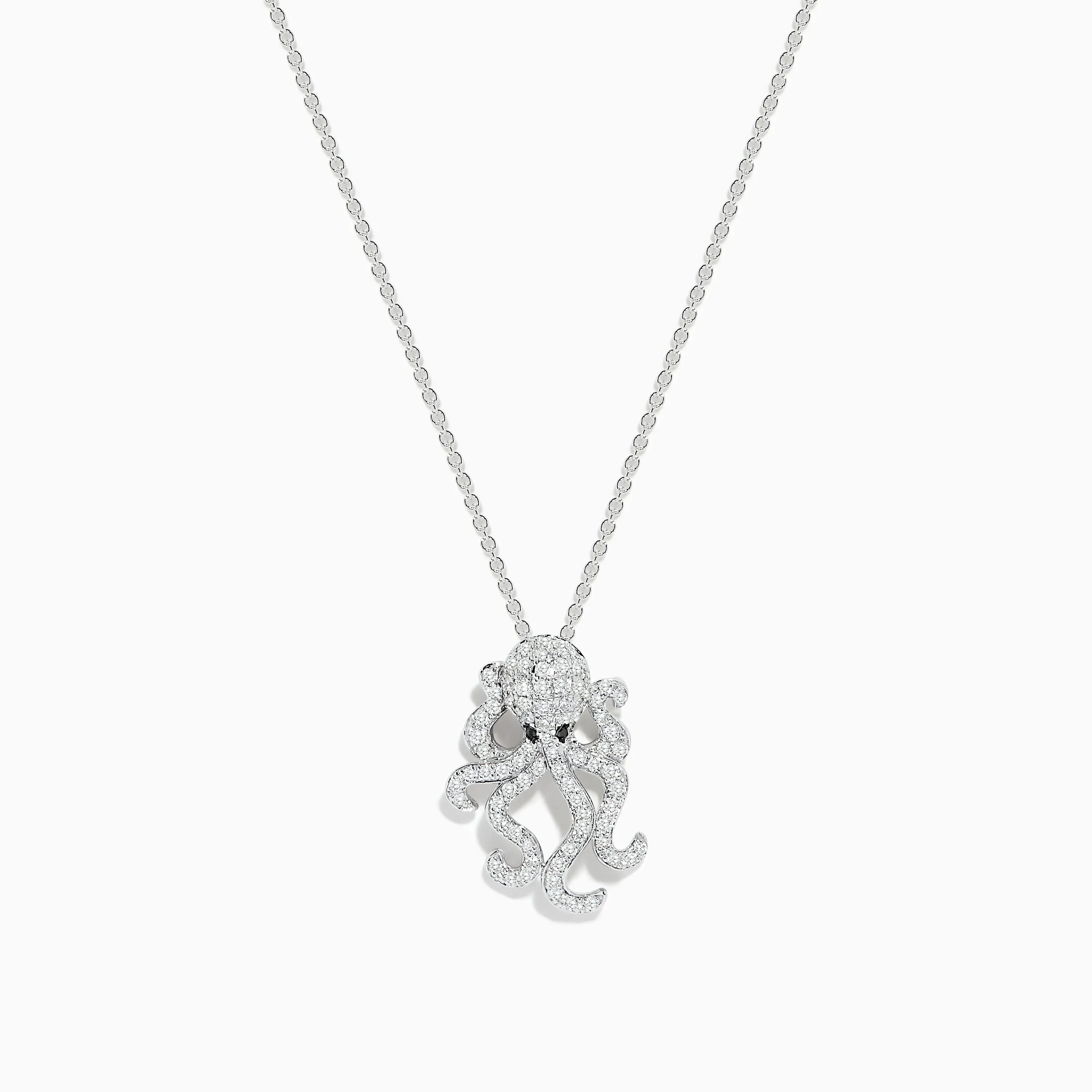 Seaside 14K White Gold Diamond Octopus Pendant sold by Effy