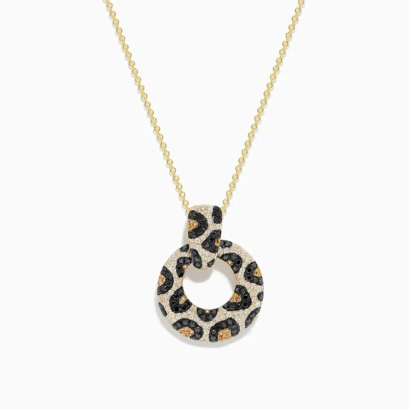 Signature 14K Yellow Gold Diamond Spot Pendant sold by Effy