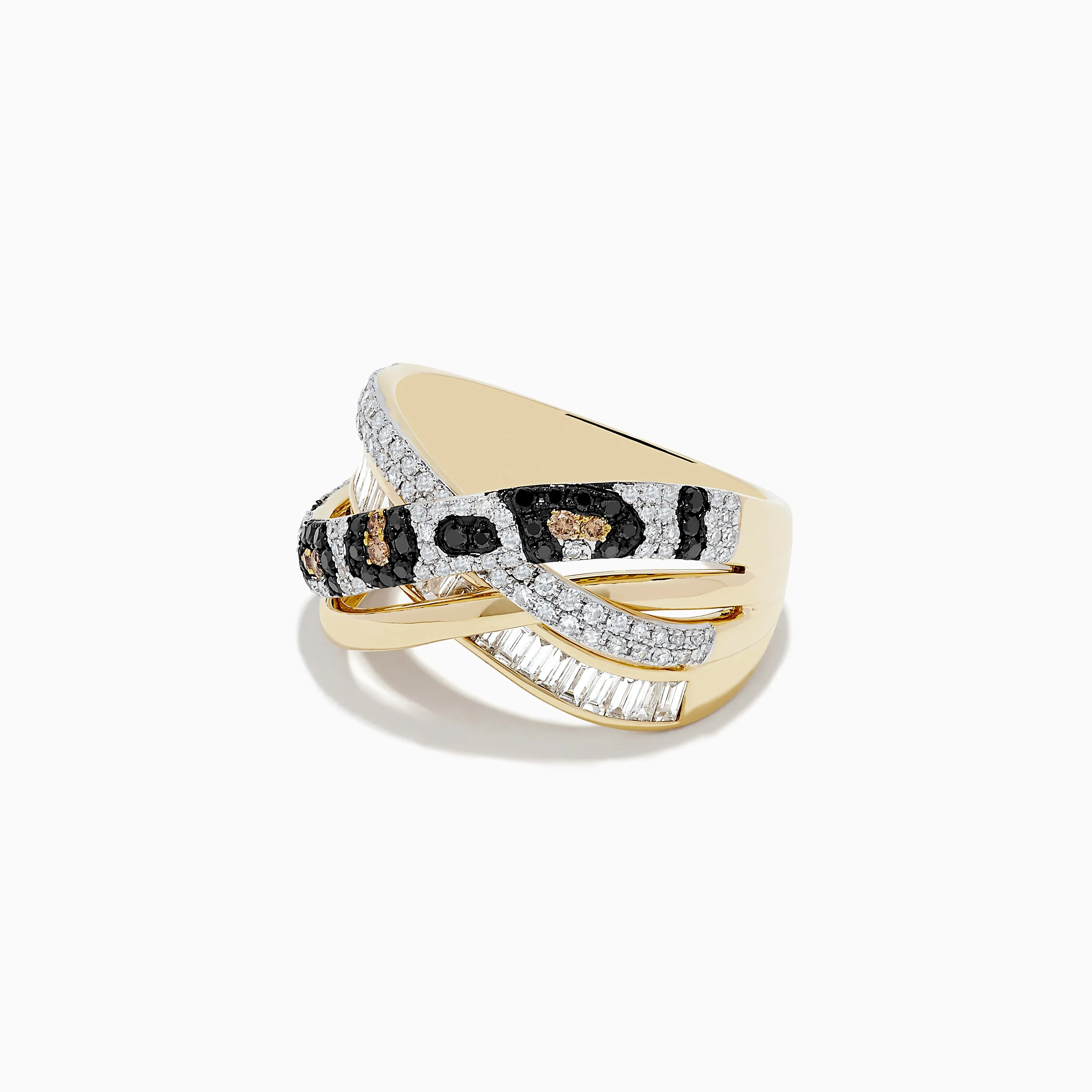 Signature 14K Yellow Gold Diamond Spot Crossover Ring sold by Effy product image thumbnail 2