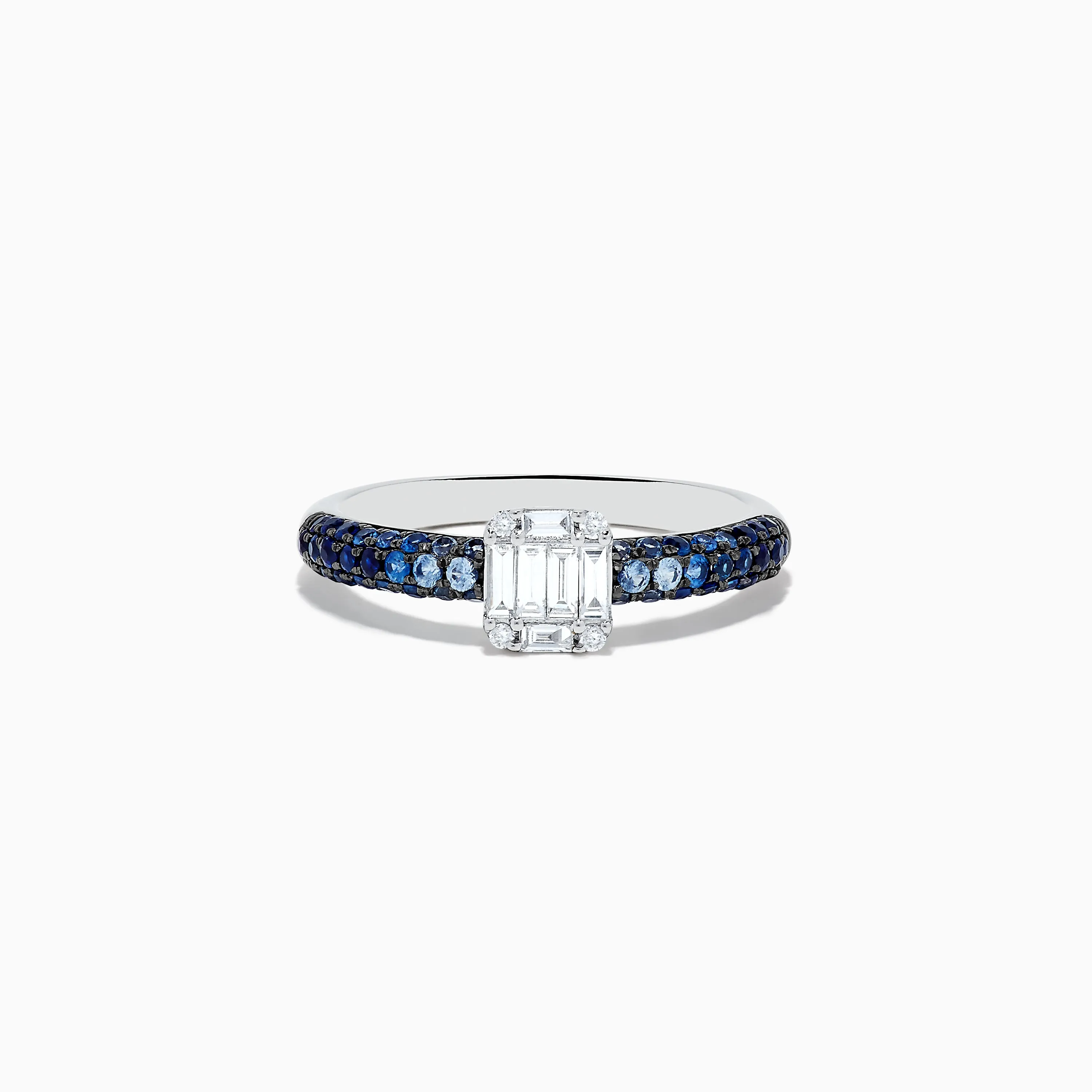 Royale Bleu 14K White Gold Sapphire and Diamond Ring sold by Effy