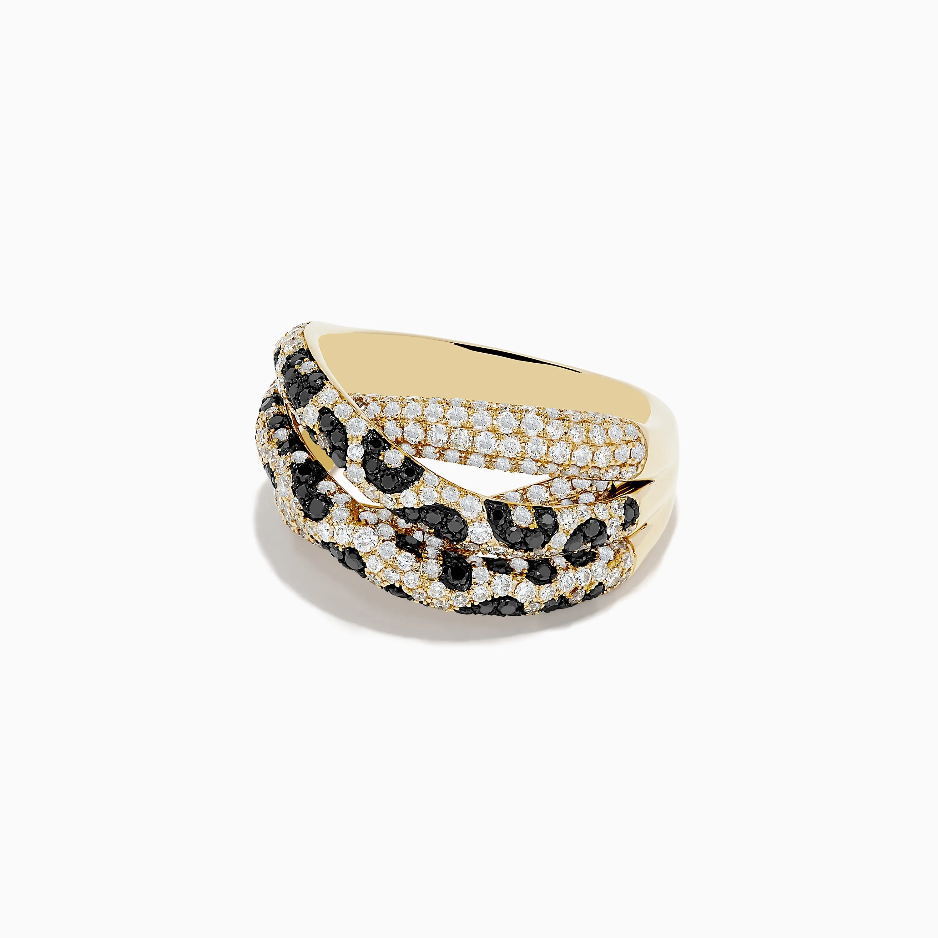 Signature 14K Yellow Gold Black Diamond Spot Crossover Ring sold by Effy product image thumbnail 2