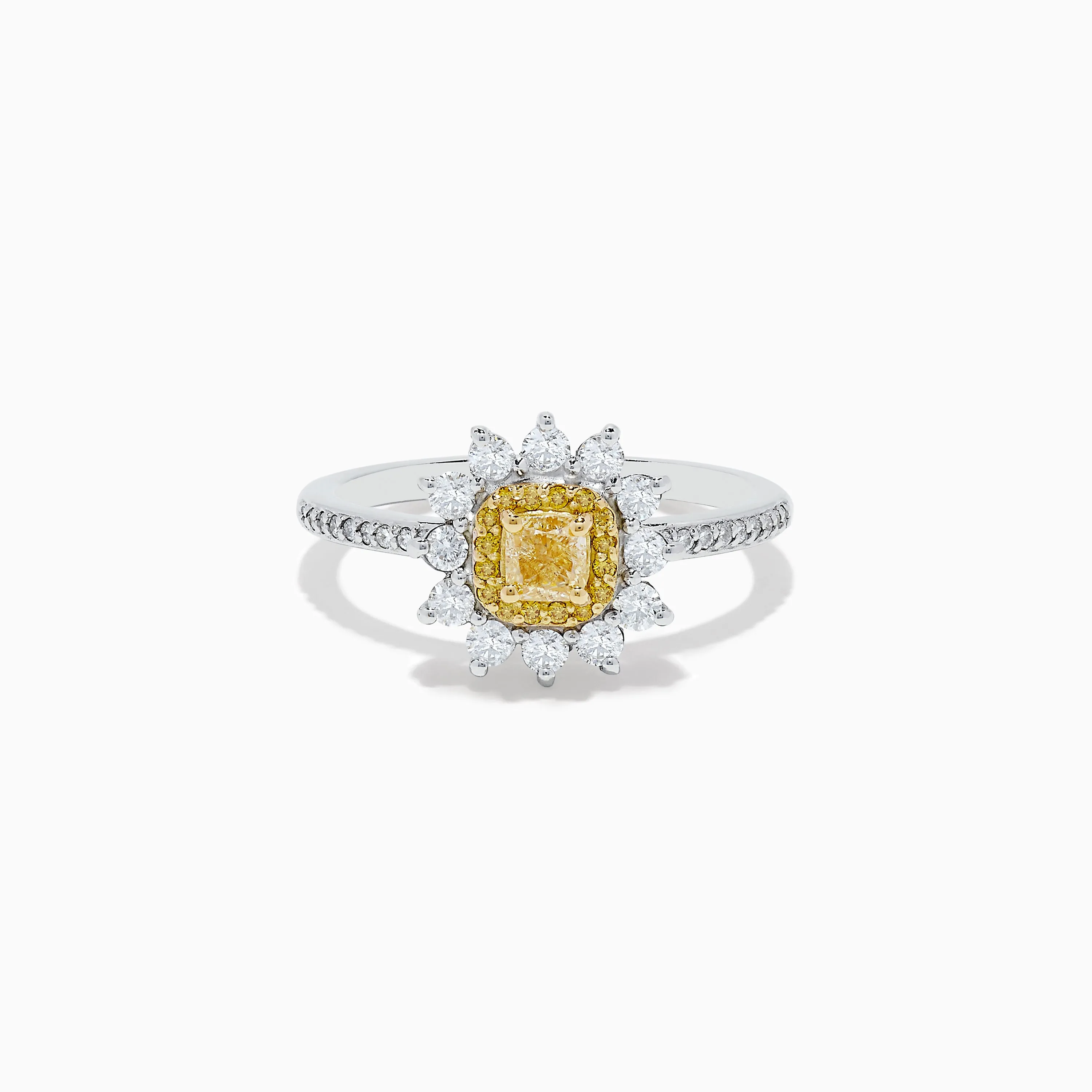 Canare 14K Two Tone Gold Yellow and White Diamond Ring sold by Effy