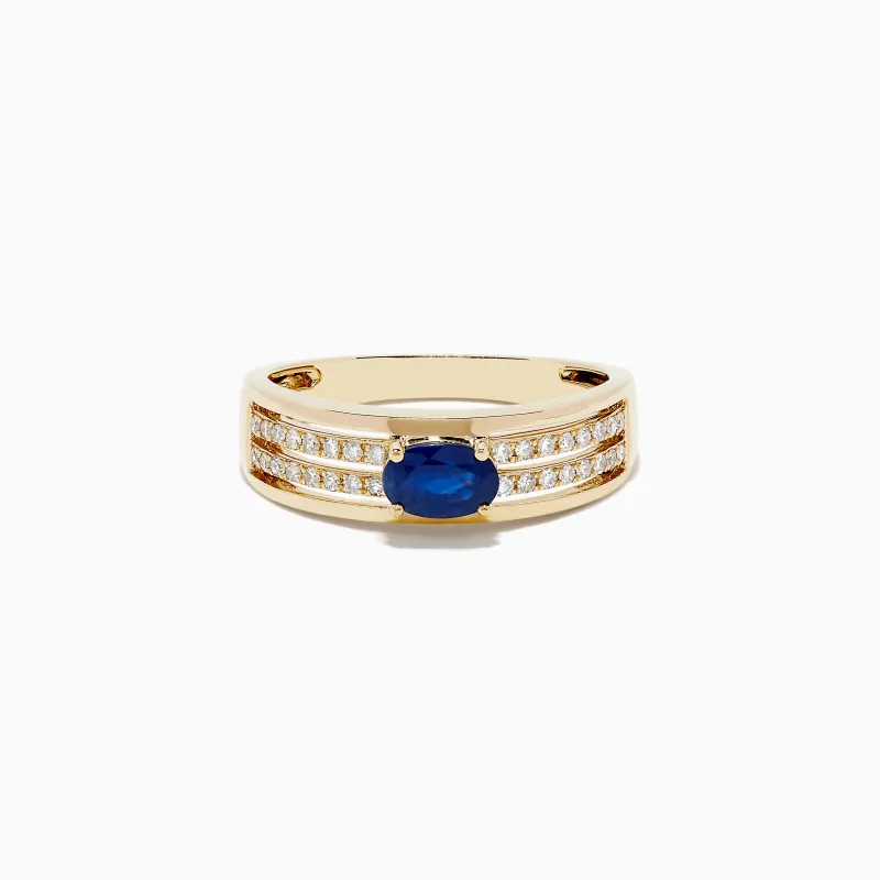 Royale Bleu 14K Yellow Gold Sapphire and Diamond Ring sold by Effy
