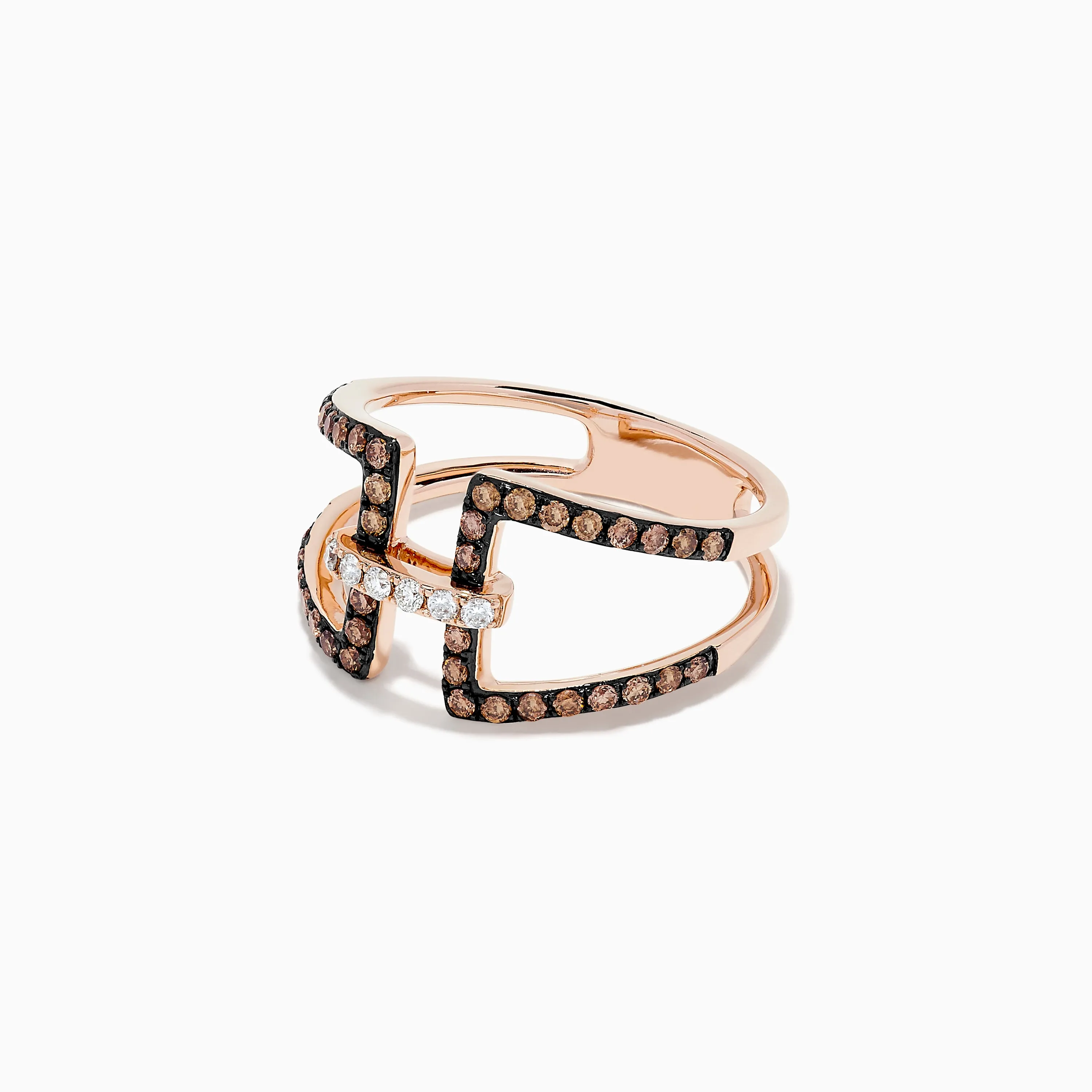 14K Rose Gold Espresso and White Diamond Fashion Ring sold by Effy product image thumbnail 2