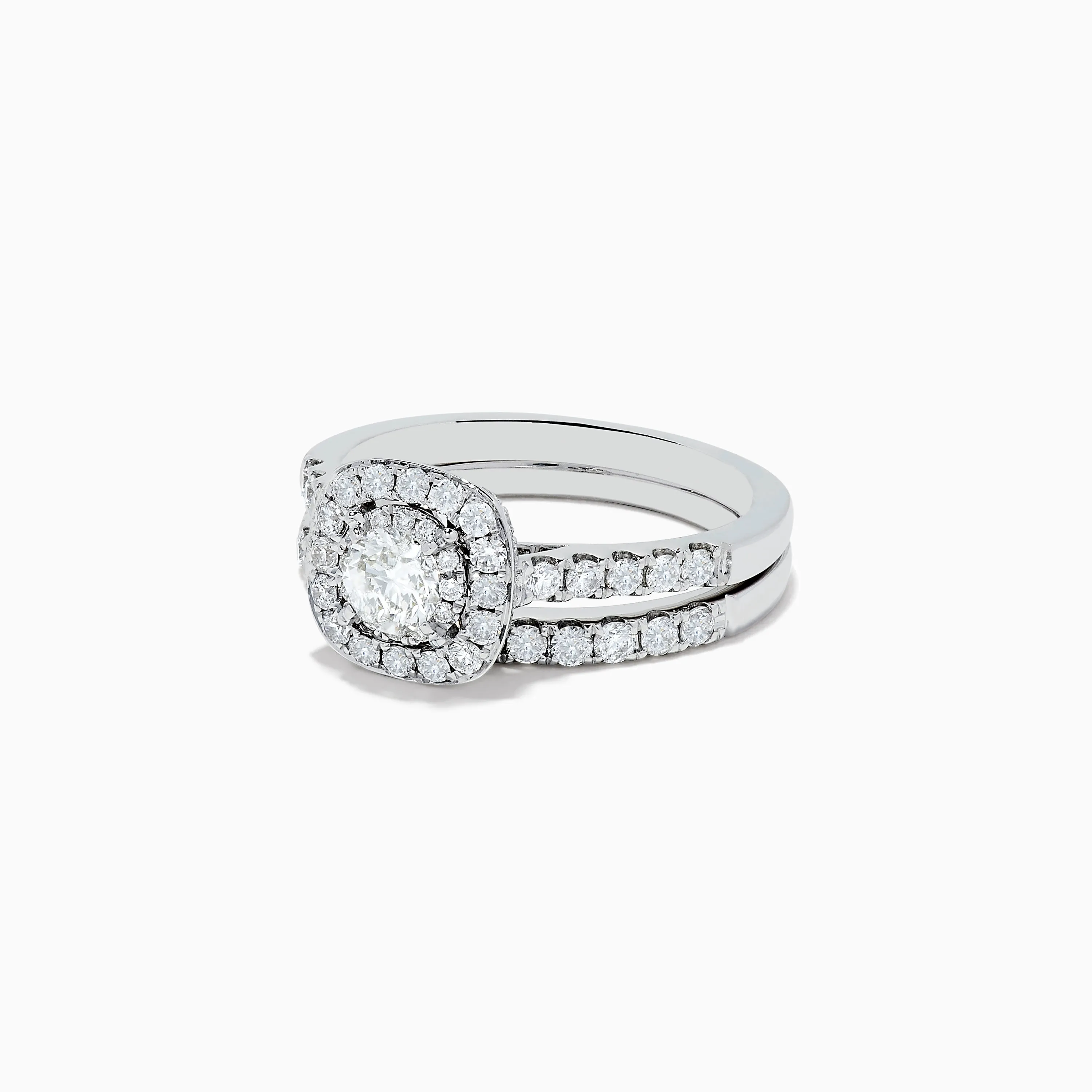 Pave Classica 14K White Gold Diamond Engagement & Wedding Ring Set 1.34 TCW sold by Effy product image thumbnail 2