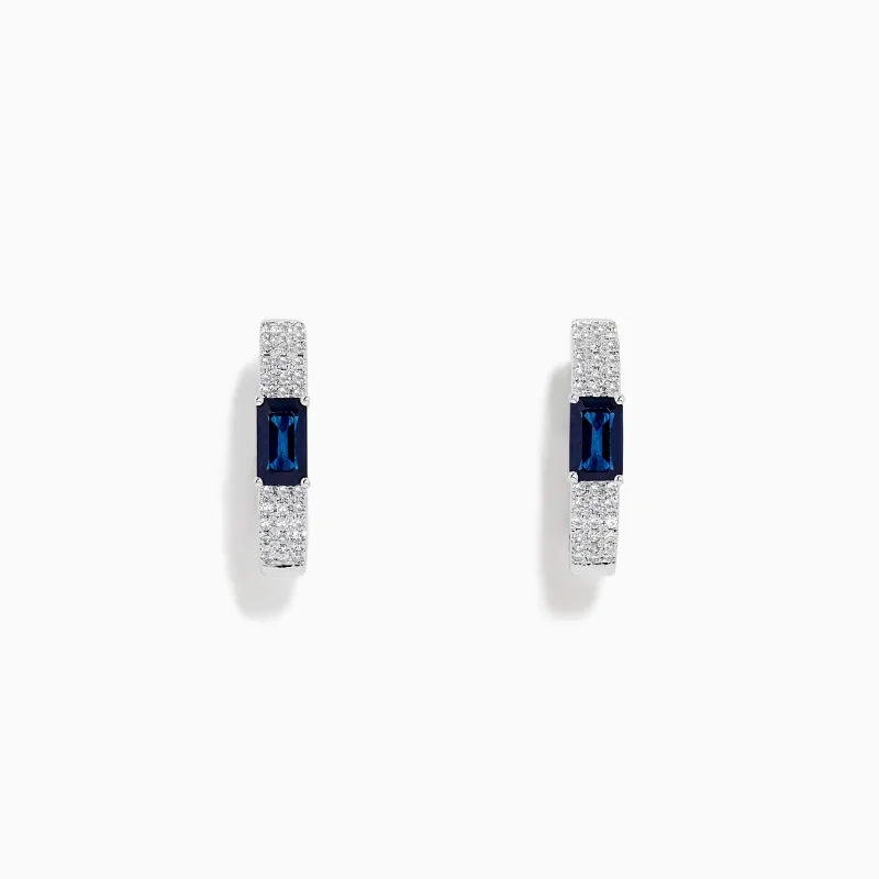 Royale Bleu 14K White Gold Sapphire and Diamond Earrings sold by Effy