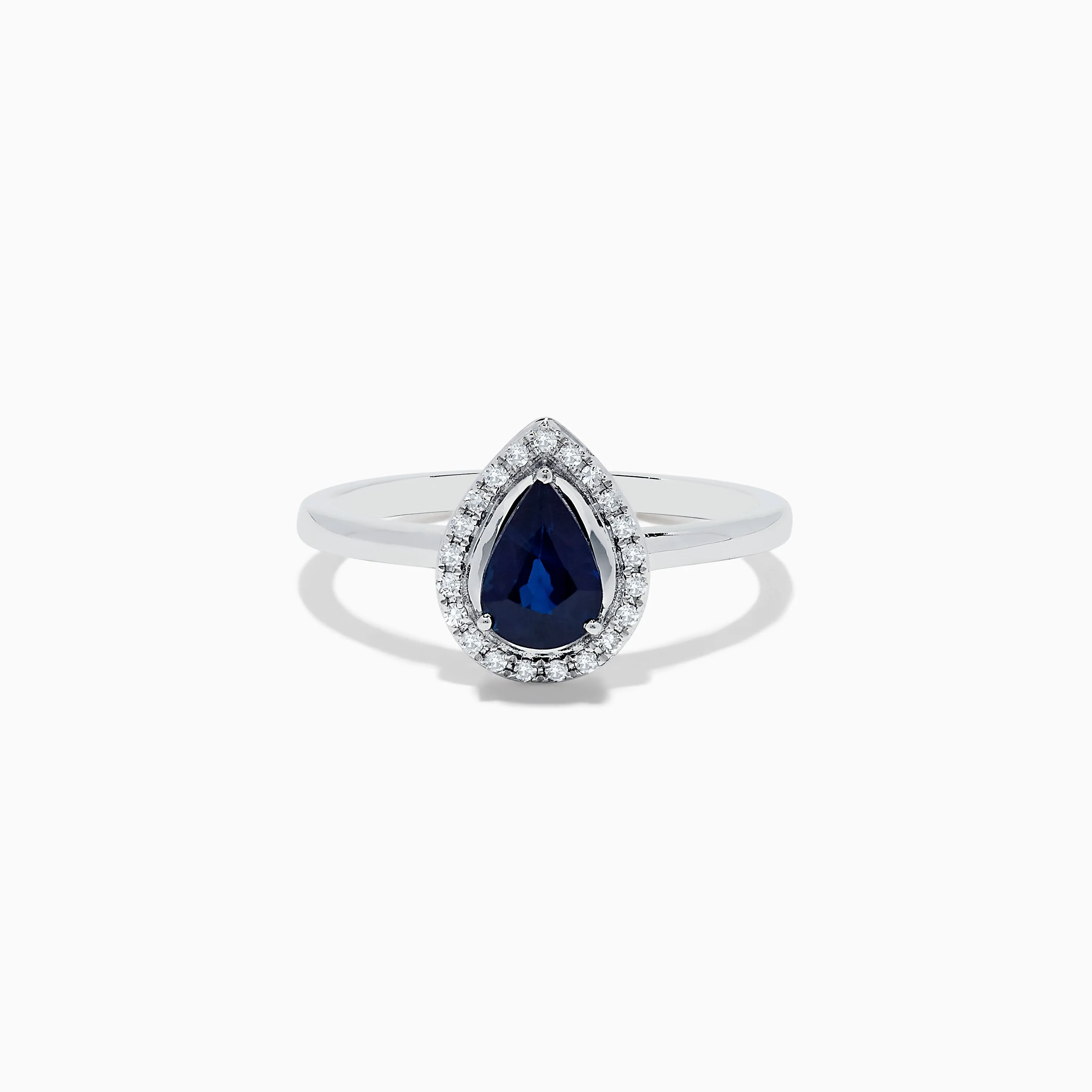 Royale Bleu 14K White Gold Sapphire and Diamond Pear Shaped Ring sold by Effy