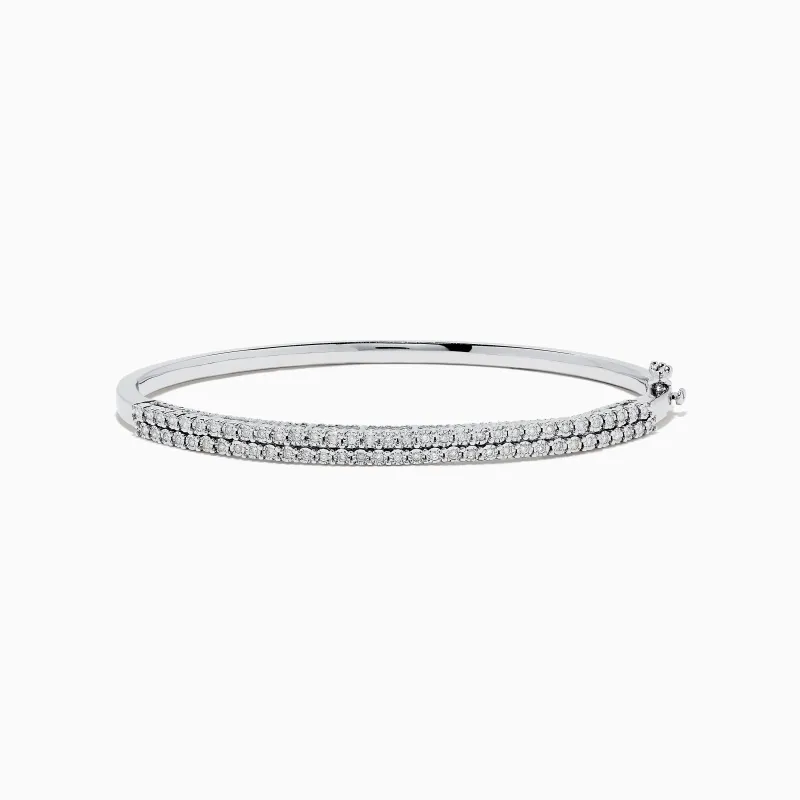 925 Sterling Silver Diamond Bangle sold by Effy