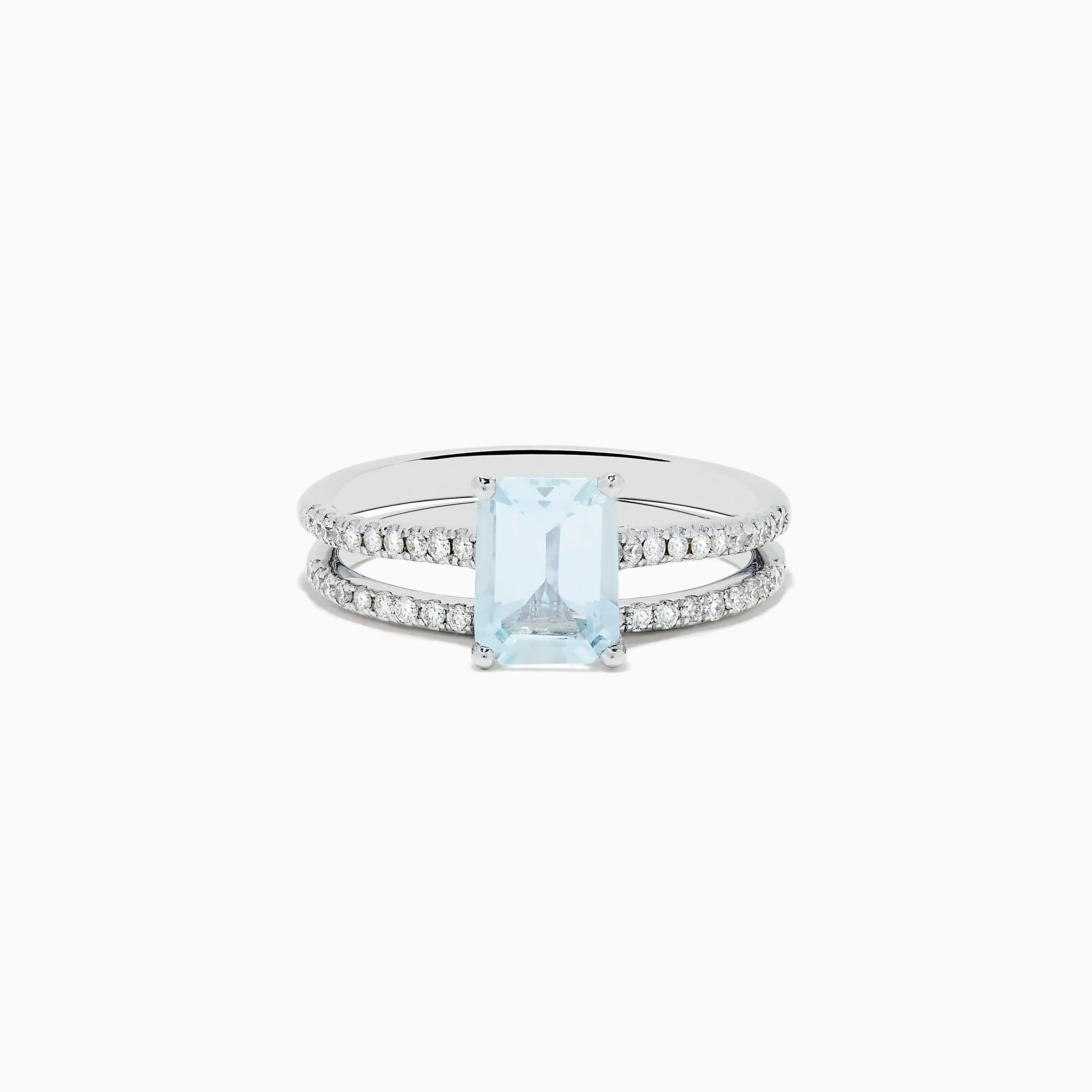Aquarius 14K Gold Aquamarine and Diamond Ring Set sold by Effy