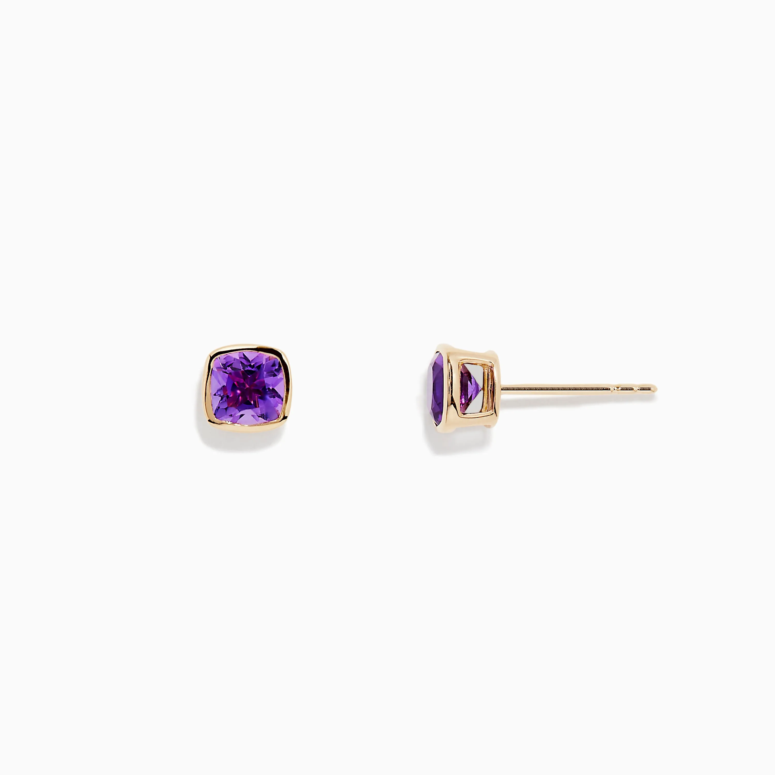 14K Yellow Gold Amethyst Stud Earrings sold by Effy product image thumbnail 2