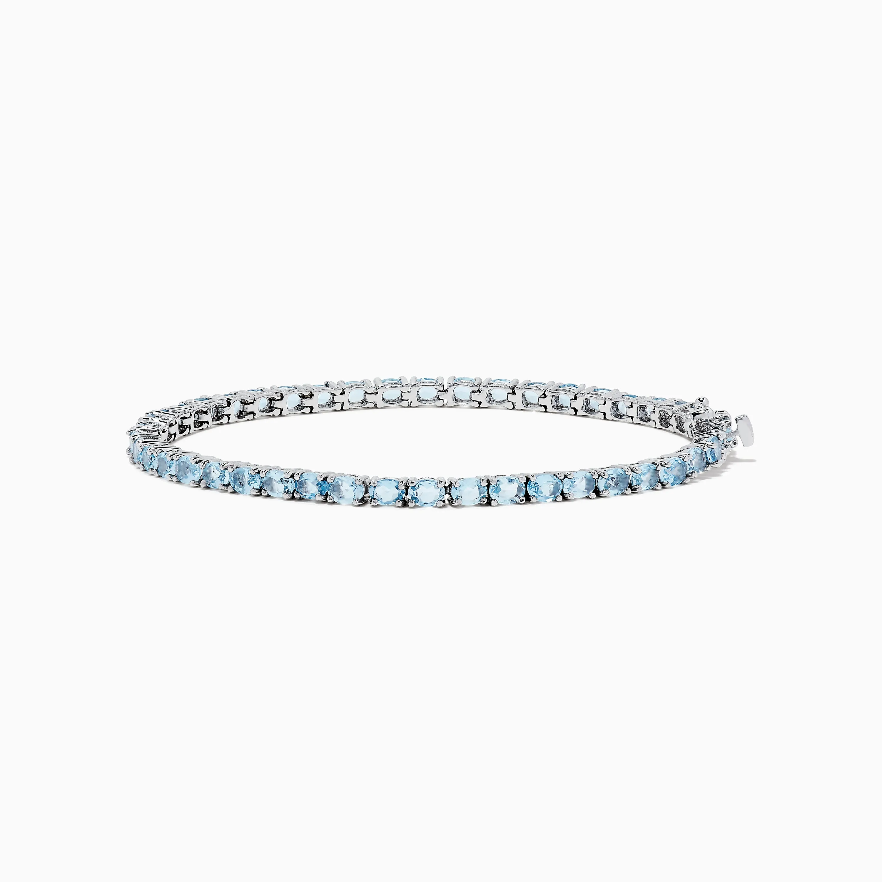 925 Sterling Silver Aquamarine Tennis Bracelet sold by Effy