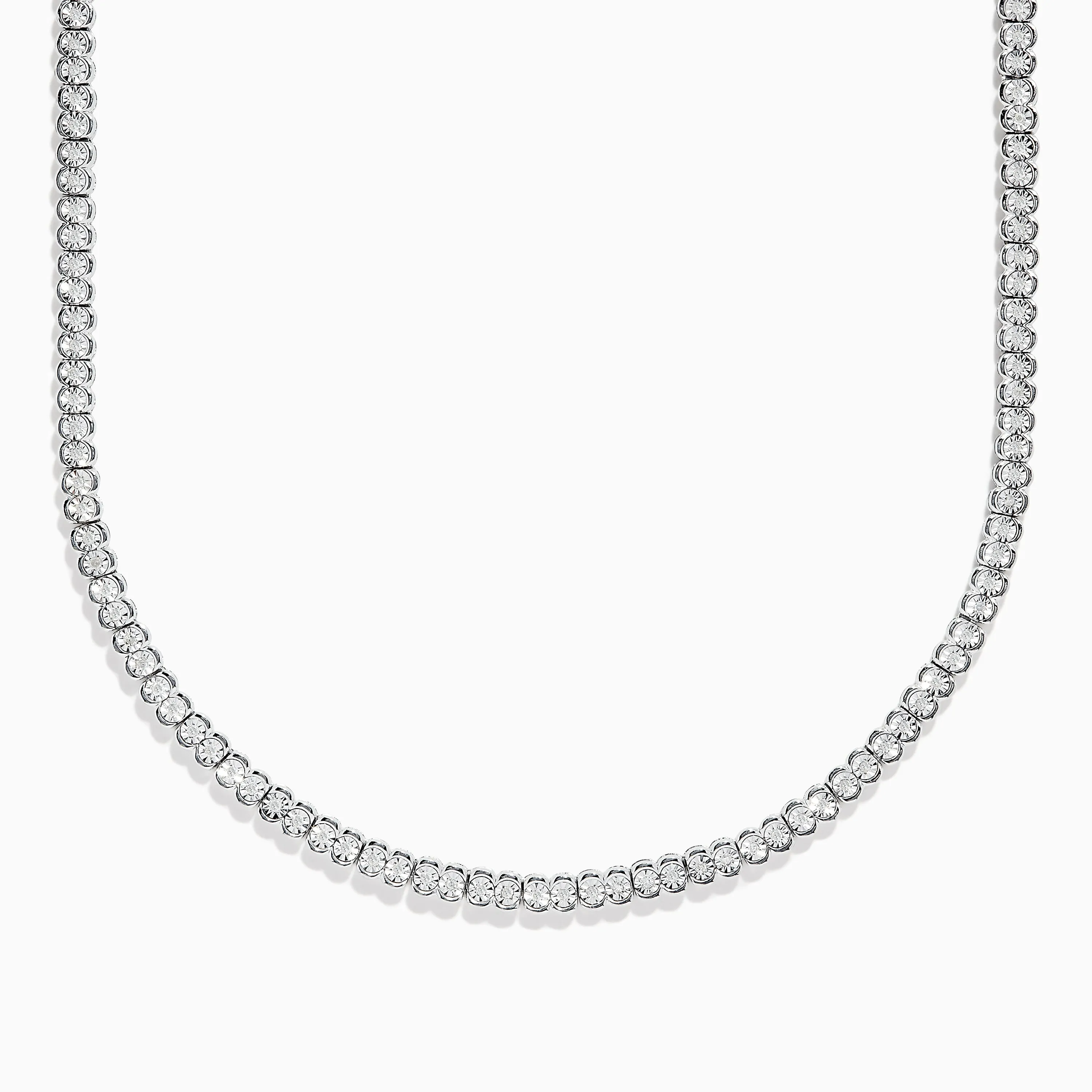 925 Sterling Silver Diamond Tennis Necklace sold by Effy