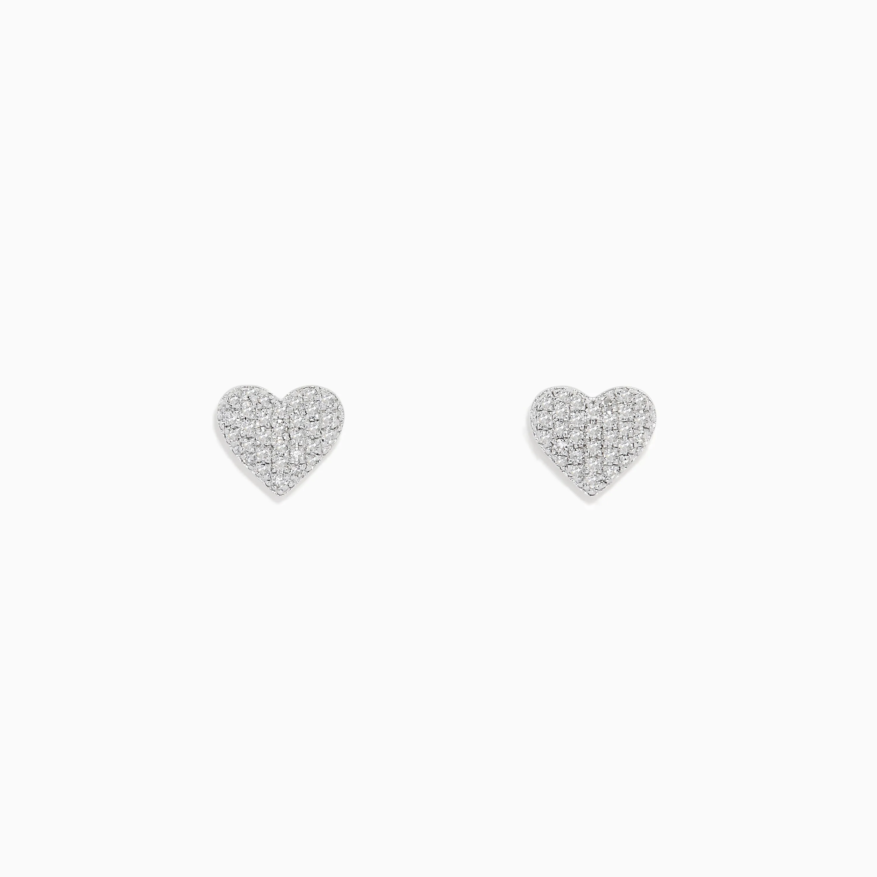 925 Sterling Silver Diamond Heart Stud Earrings sold by Effy