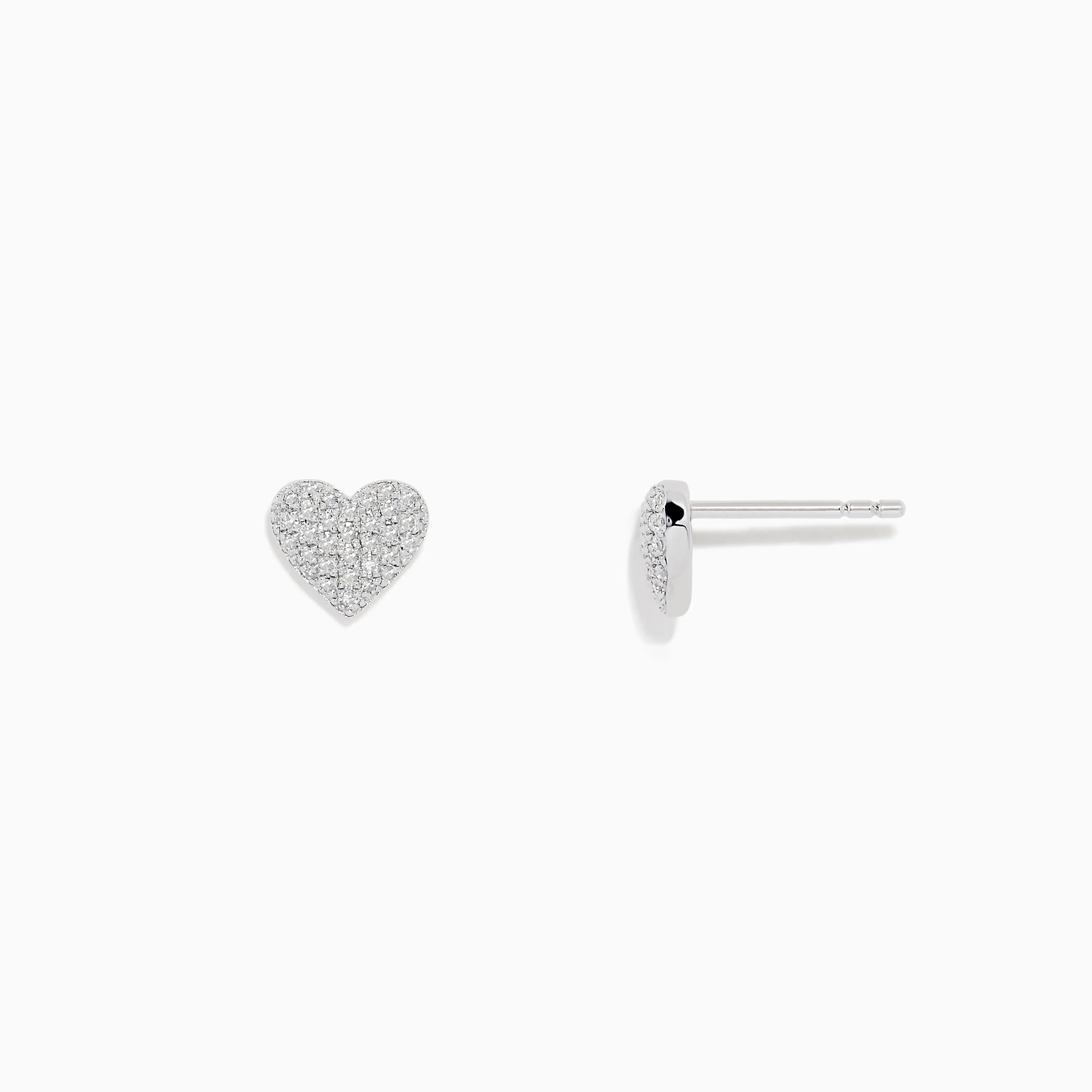 925 Sterling Silver Diamond Heart Stud Earrings sold by Effy product image thumbnail 2