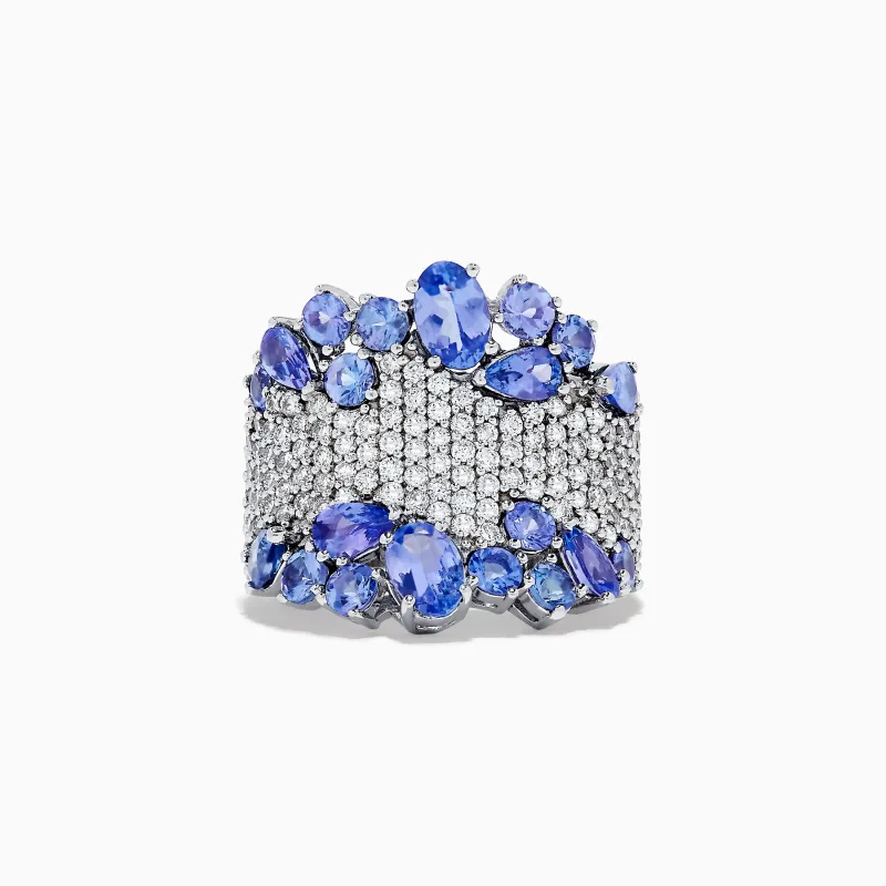 Nahla Siri 14K White Gold Tanzanite and Diamond Ring, 4.38 TCW sold by Effy