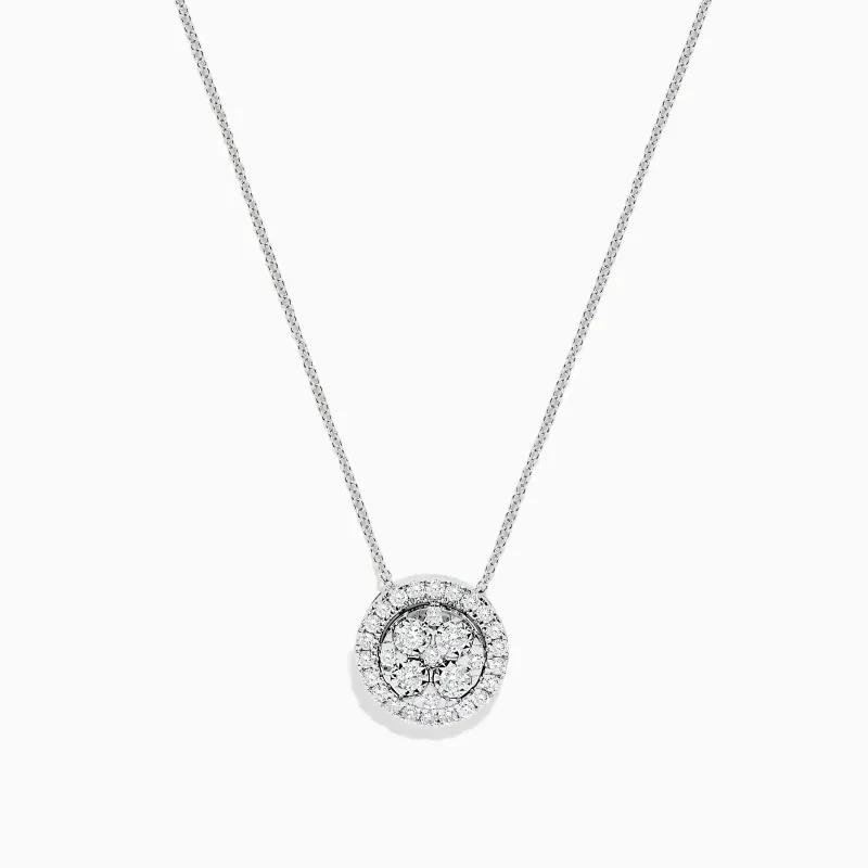 14K White Gold Diamond Necklace, 0.72 TCW sold by Effy