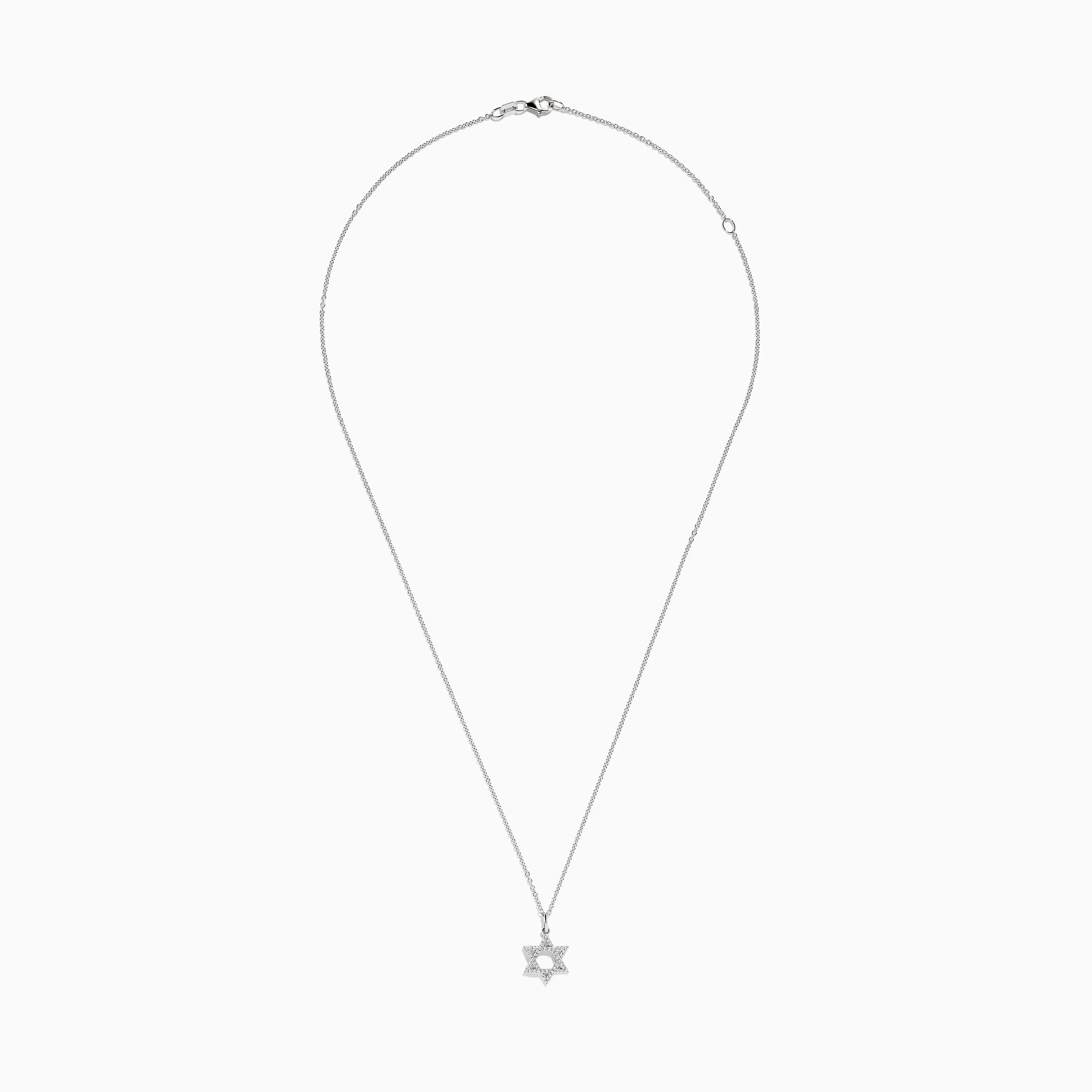 Novelty 14K White Gold Diamond Star of David Pendant, 0.14 TCW sold by Effy product image thumbnail 2